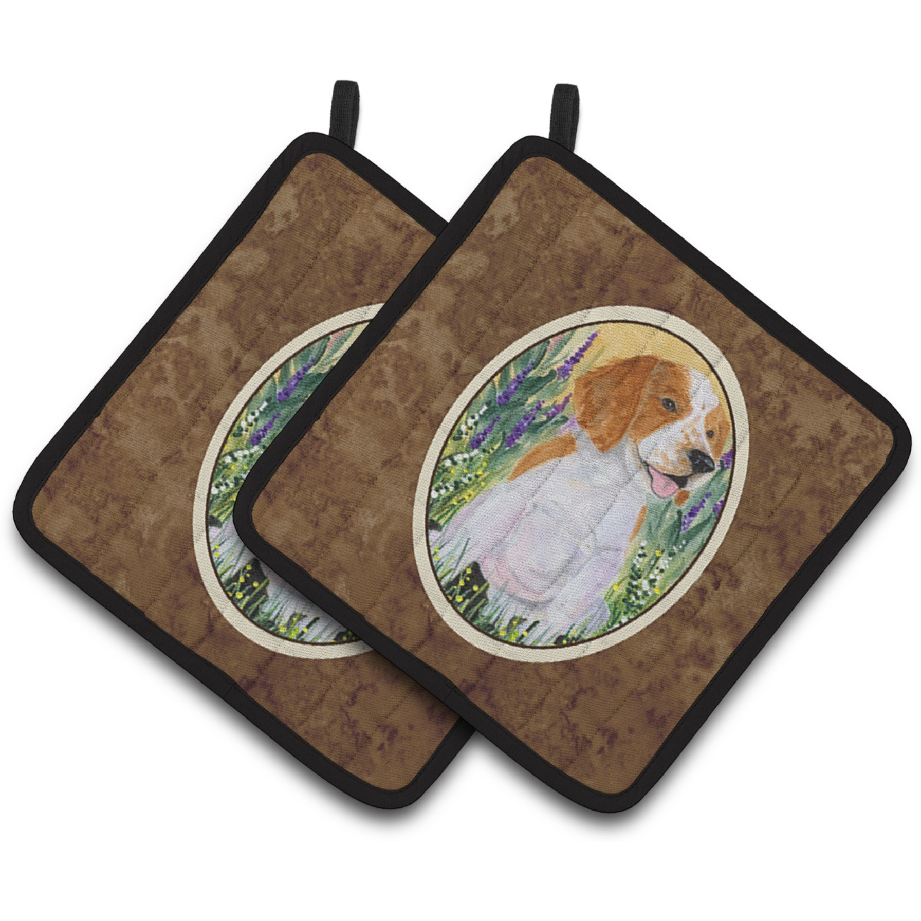 &quotCaroline's Treasures Welsh Springer Spaniel Pair of Pot Holders SS8219PTHD, 7.5HX7.5W, Multicolor"
