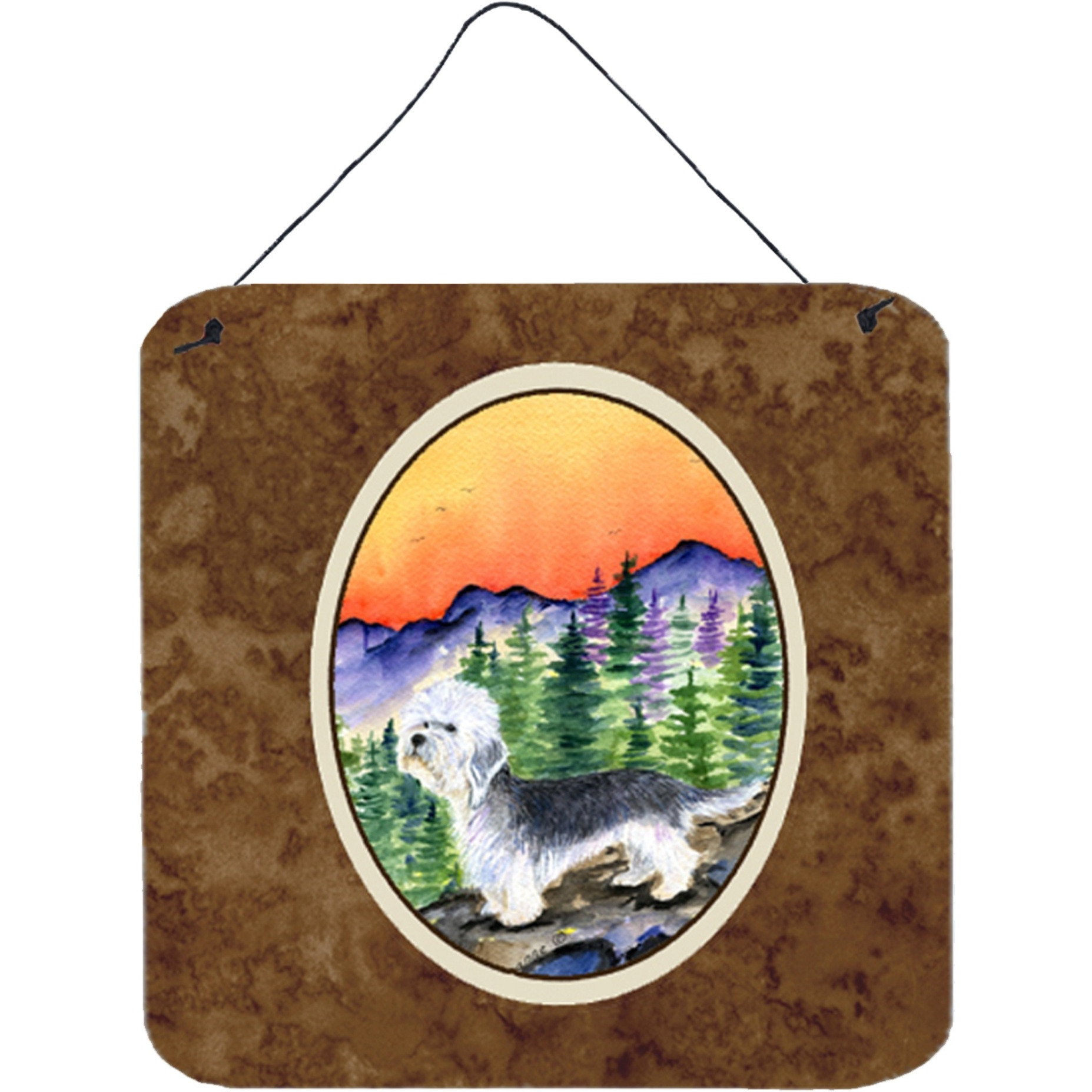 &quotCaroline's Treasures SS8222DS66 Dandie Dinmont Terrier Aluminum Metal Wall or Door Hanging Prints, 6 x 6"", Multicolor"