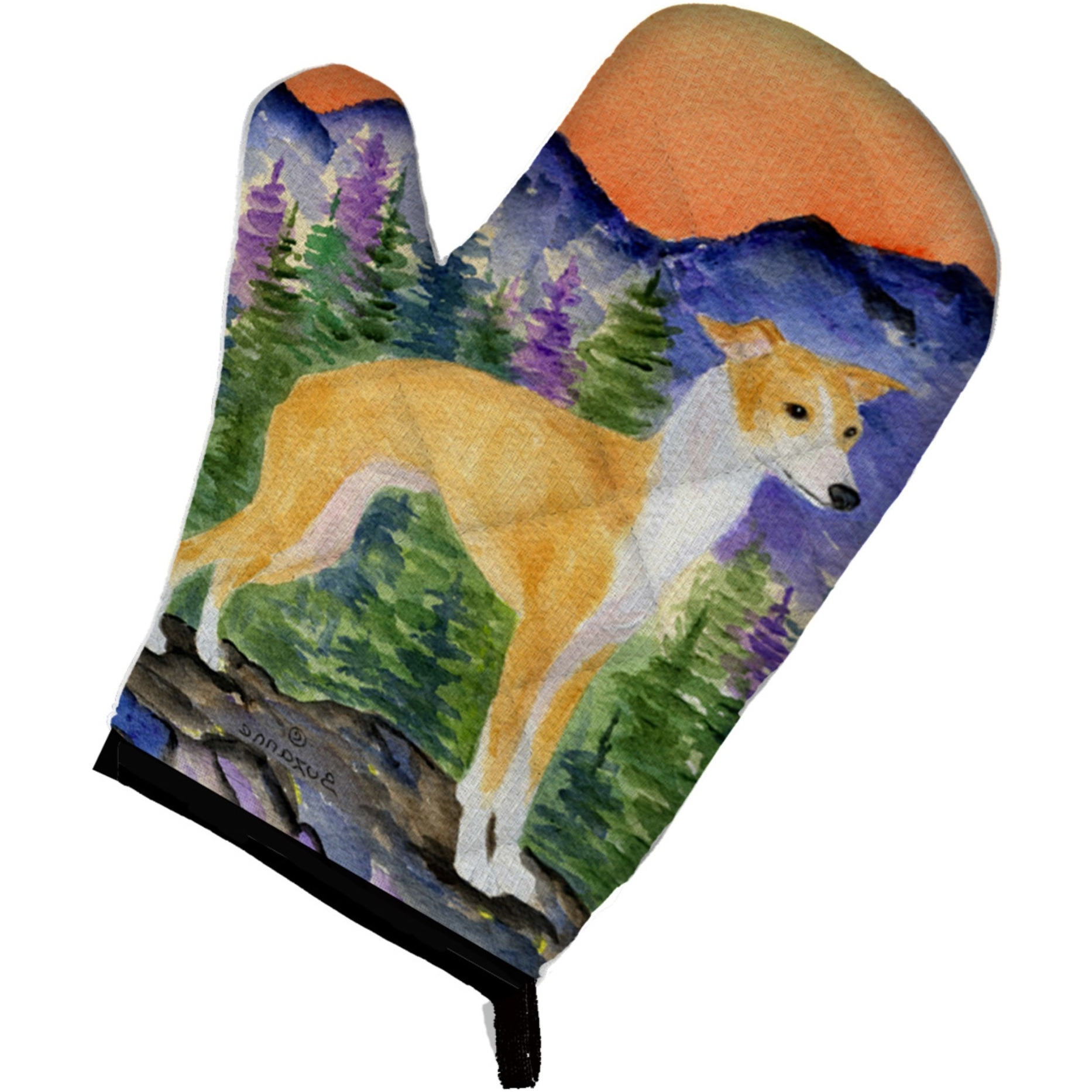 &quotCaroline's Treasures SS8225OVMT Italian Greyhound Oven Mitt, 12"" by 8.5"", Multicolor"