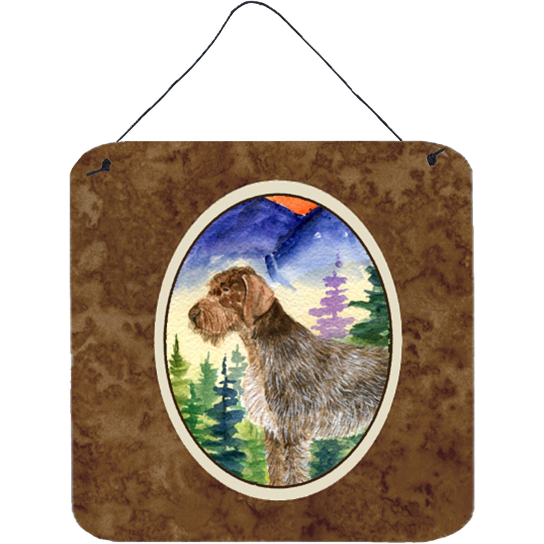 &quotCaroline's Treasures SS8226DS66 German Wirehaired Pointer Aluminum Metal Wall or Door Hanging Prints, 6 x 6"", Multicolor"
