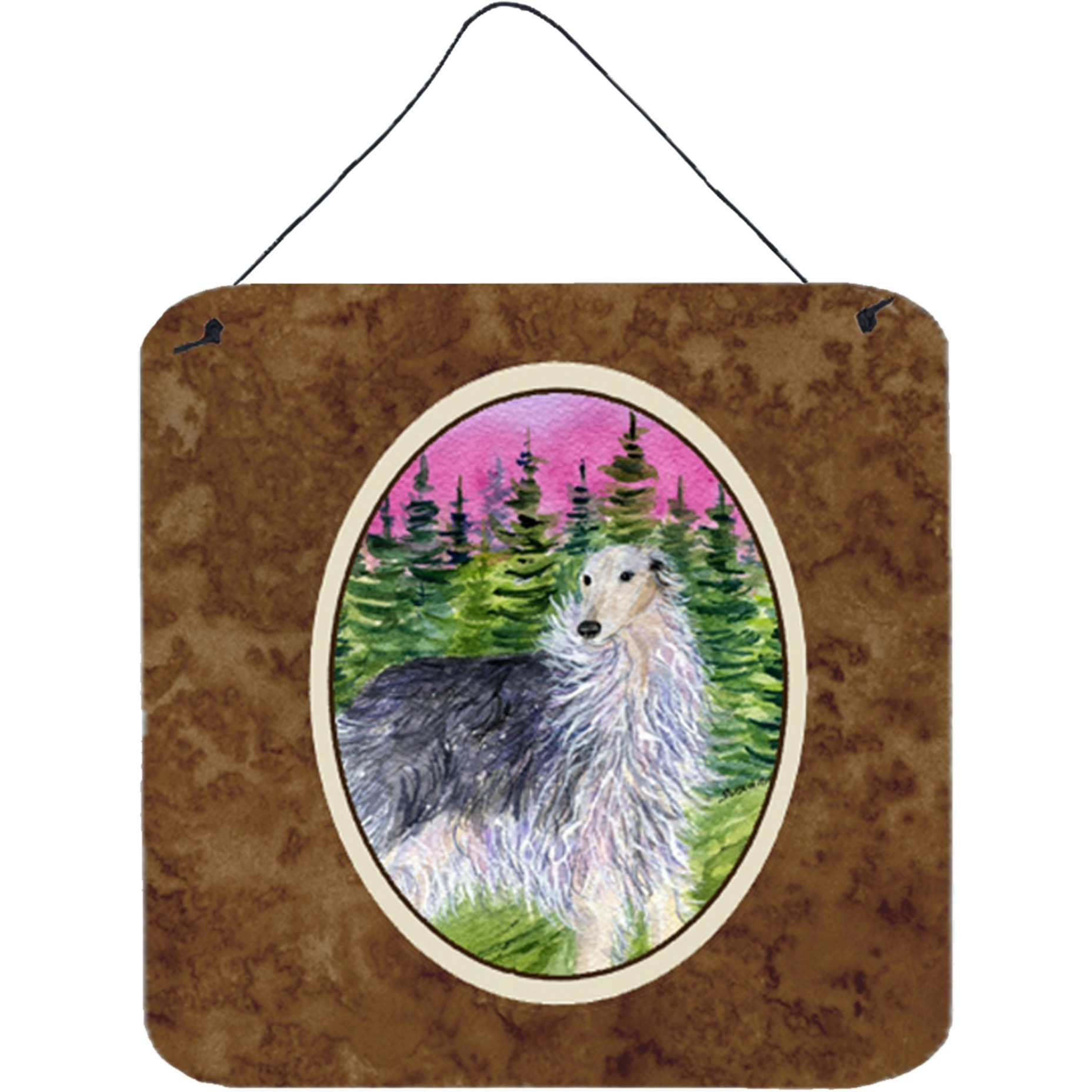 &quotCaroline's Treasures SS8227DS66 Borzoi Aluminum Metal Wall or Door Hanging Prints, 6 x 6"", Multicolor"