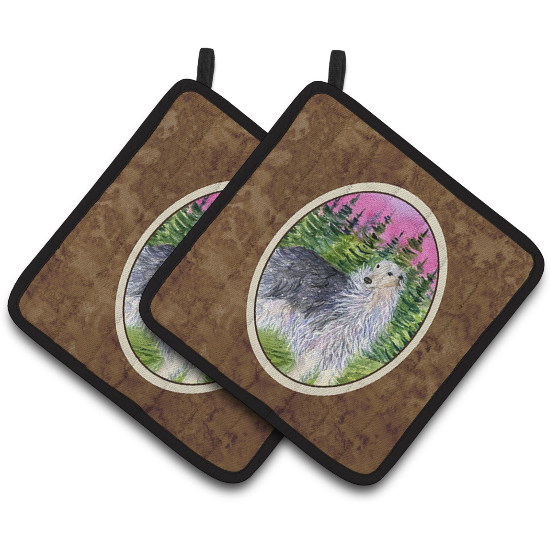&quotCaroline's Treasures Borzoi Pair of Pot Holders SS8227PTHD, 7.5HX7.5W, Multicolor"