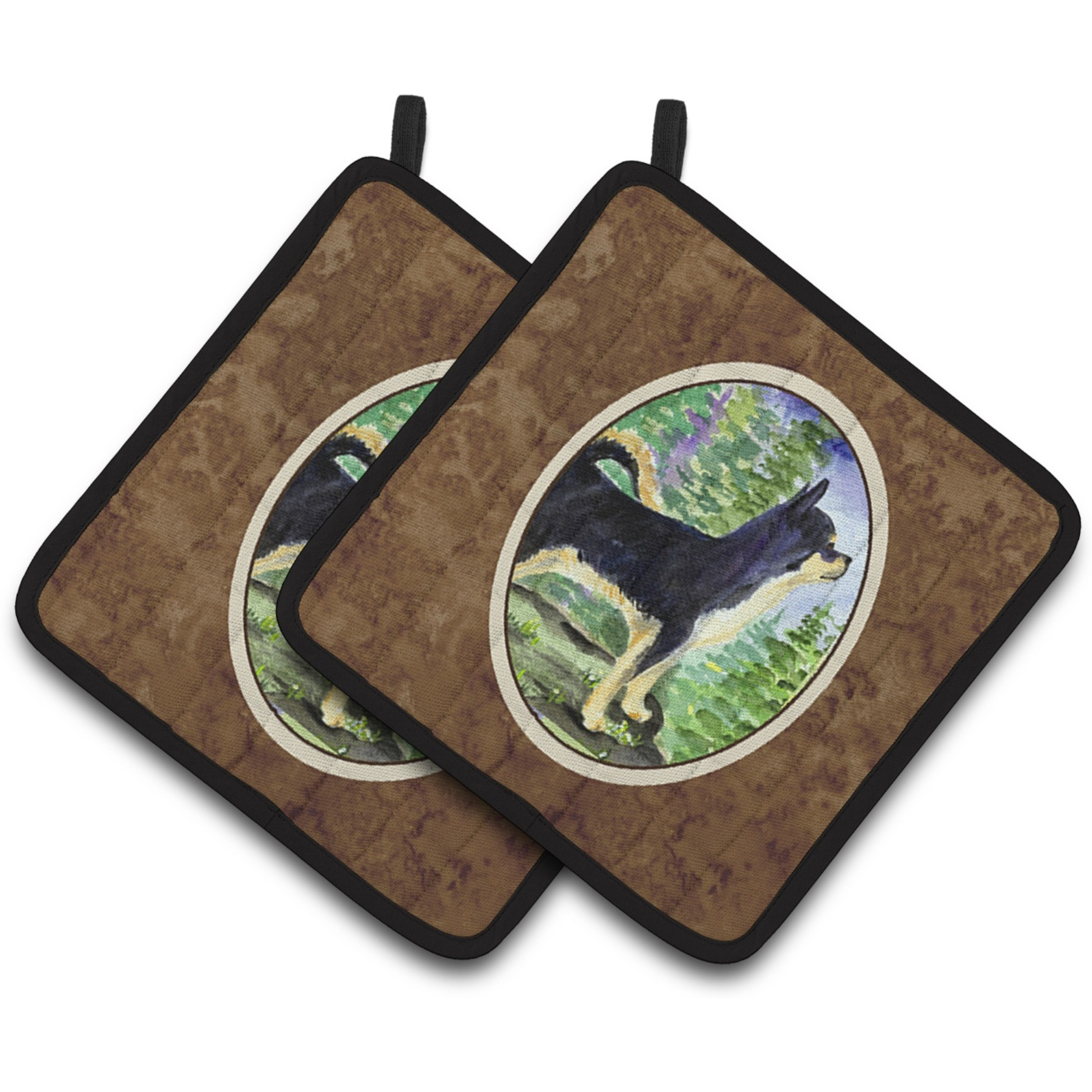 &quotCaroline's Treasures Chihuahua Pair of Pot Holders SS8230PTHD, 7.5HX7.5W, Multicolor"