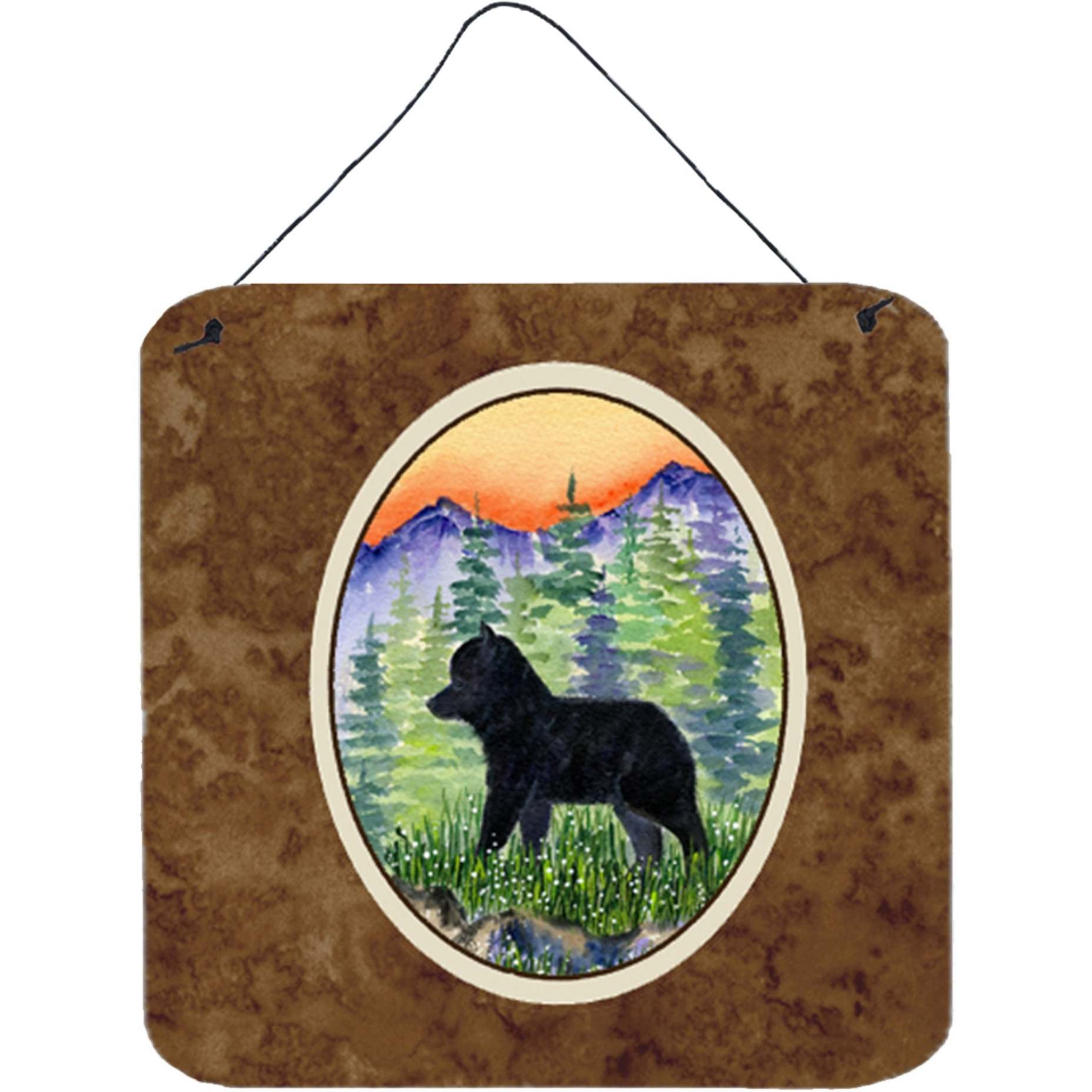 &quotCaroline's Treasures SS8231DS66 Schipperke Aluminum Metal Wall or Door Hanging Prints, 6 x 6"", Multicolor"