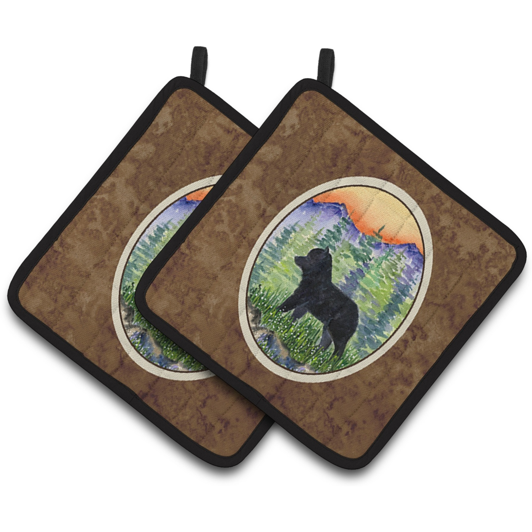 &quotCaroline's Treasures Schipperke Pair of Pot Holders SS8231PTHD, 7.5HX7.5W, Multicolor"