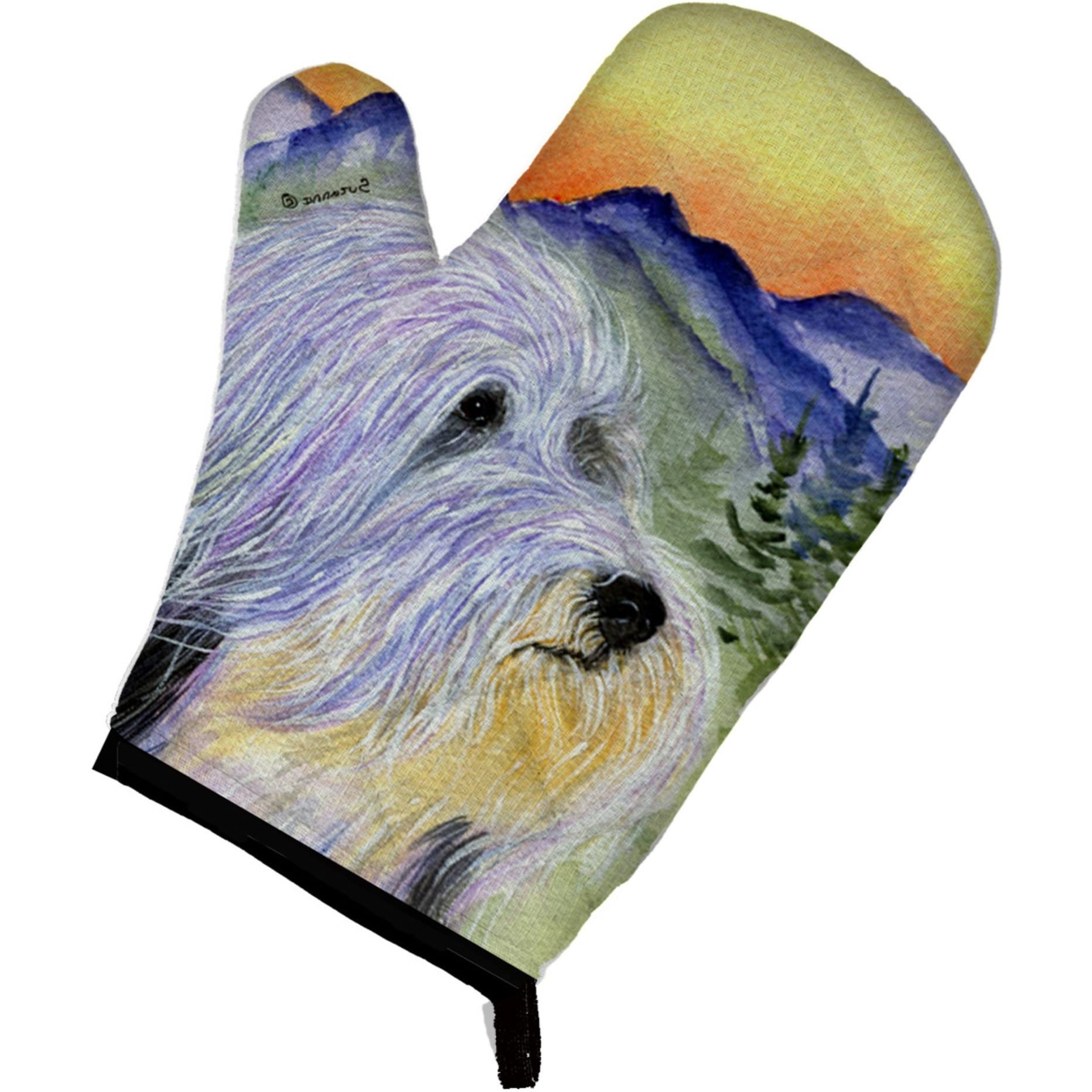 &quotCaroline's Treasures SS8244OVMT Bearded Collie Oven Mitt, 12"" by 8.5"", Multicolor"