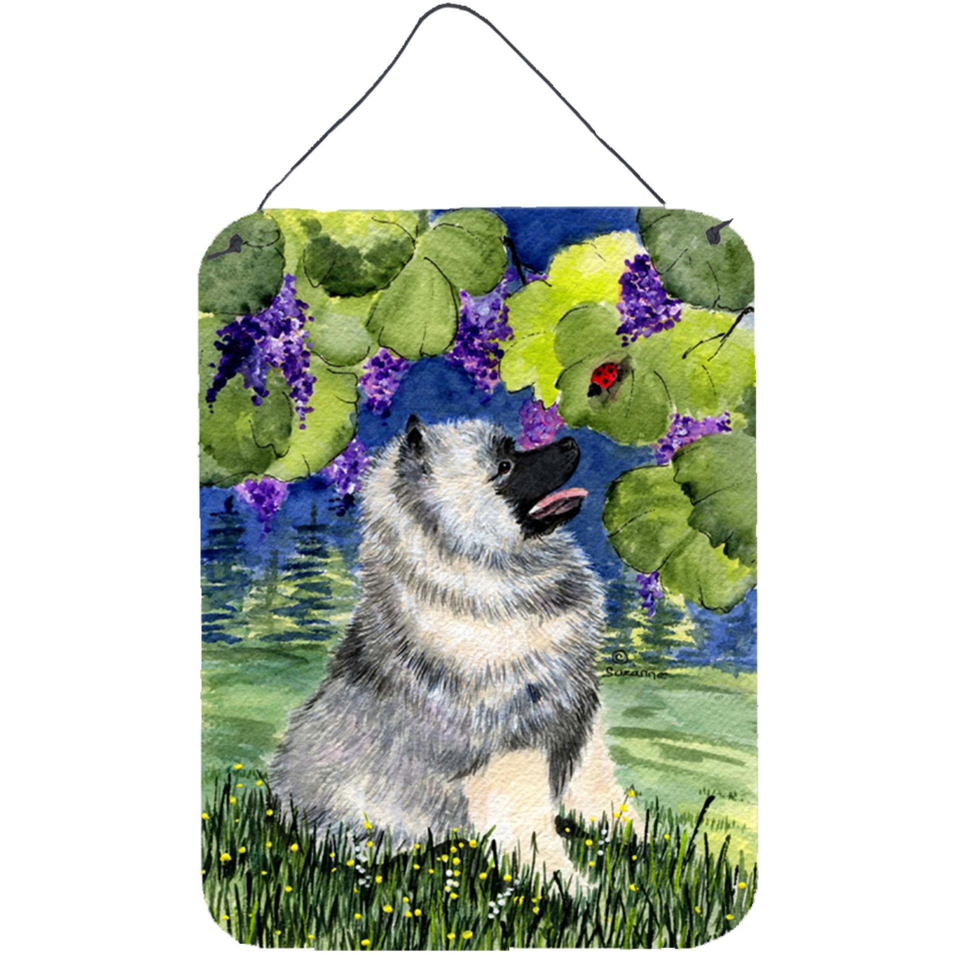 &quotCaroline's Treasures SS8249DS1216 Keeshond Aluminium Metal Wall or Door Hanging Prints, 16"" x 12"", Multicolor"
