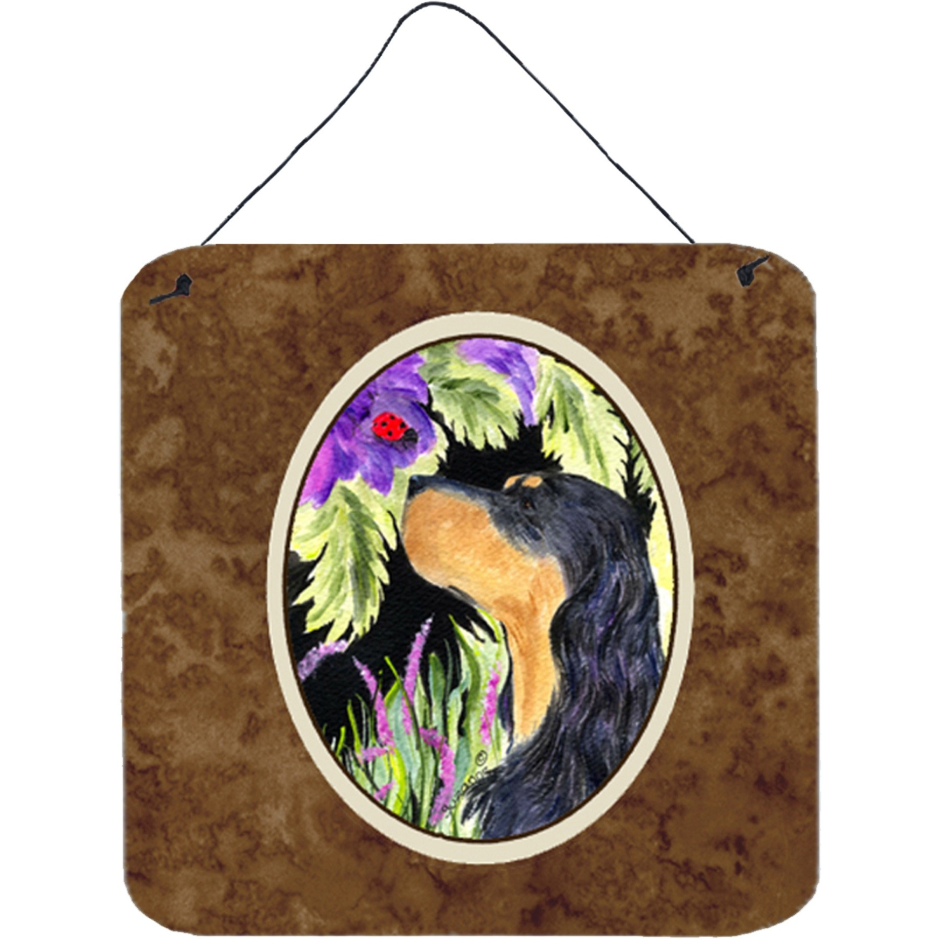 &quotCaroline's Treasures SS8250DS66 Gordon Setter Aluminum Metal Wall or Door Hanging Prints, 6 x 6"", Multicolor"