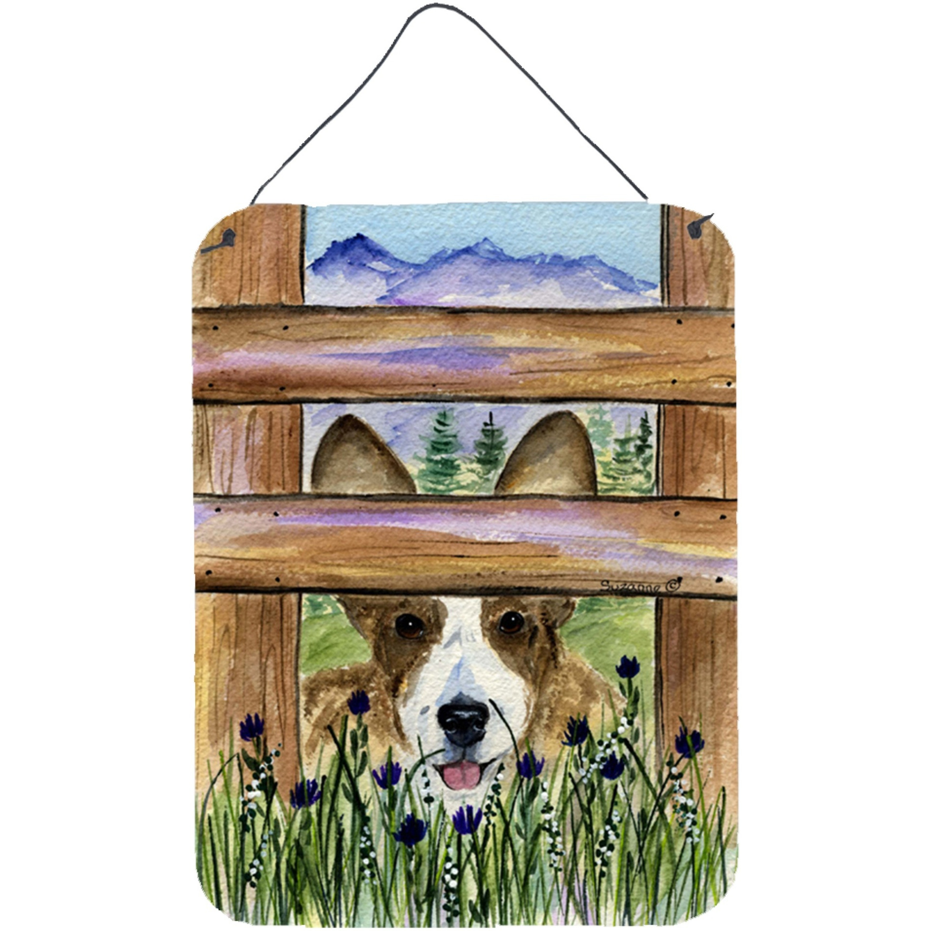 &quotCaroline's Treasures SS8254DS1216 Corgi Aluminium Metal Wall or Door Hanging Prints, 16"" x 12"", Multicolor"