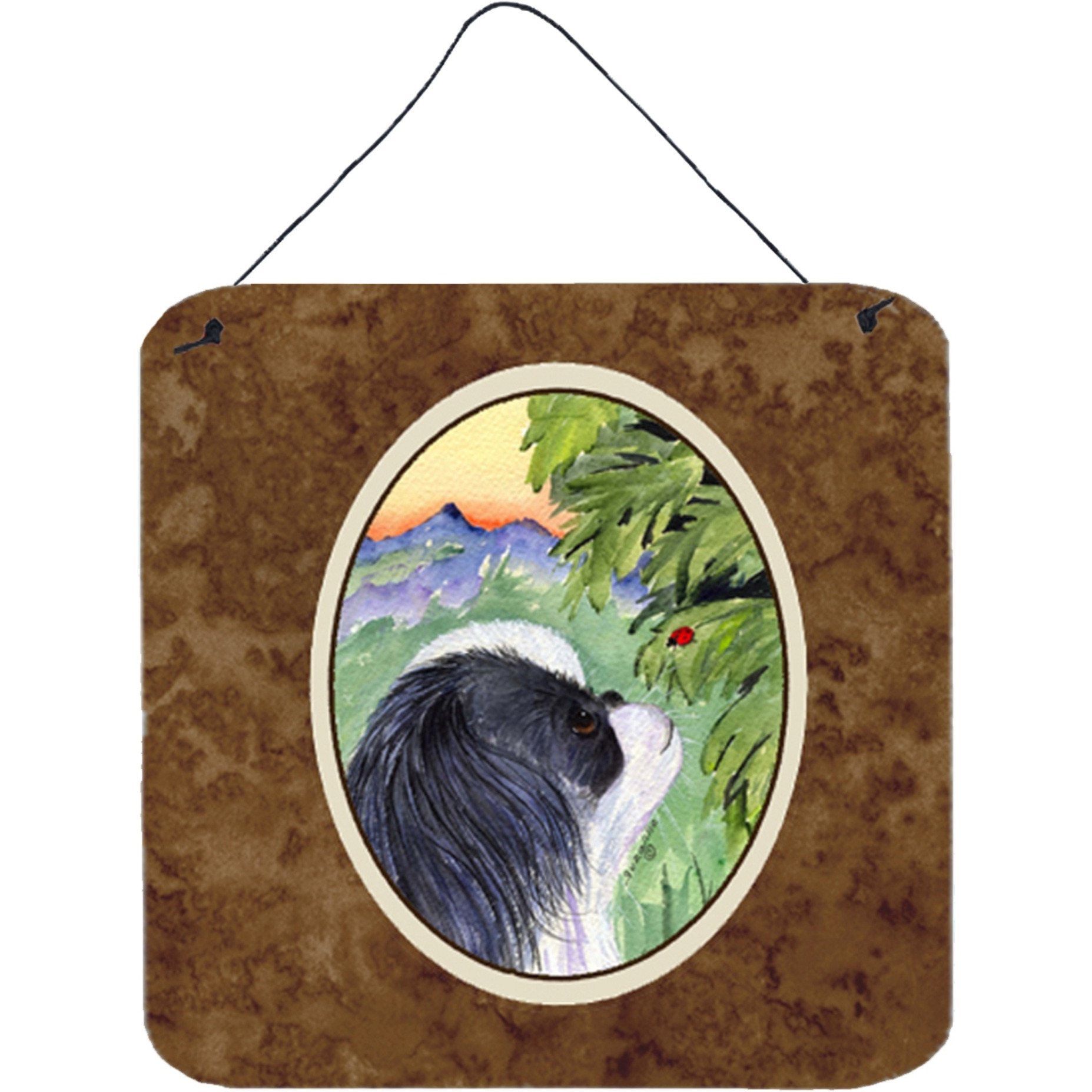&quotCaroline's Treasures Japanese Chin Aluminium Metal Door Hanging Prints wall-decor, 6 x 6, Multicolor"