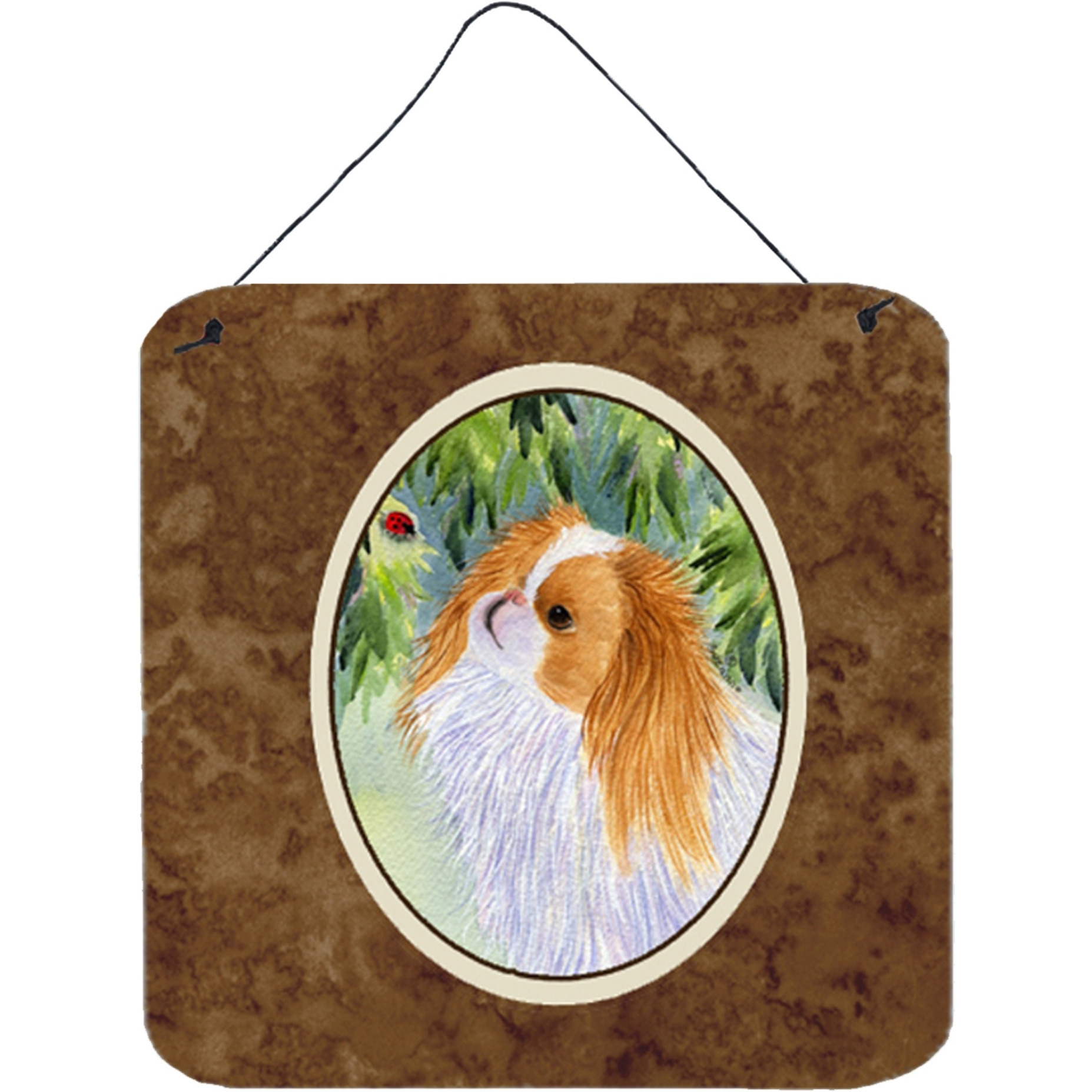 &quotCaroline's Treasures SS8260DS66 Japanese Chin Aluminum Metal Wall or Door Hanging Prints, 6 x 6"", Multicolor"