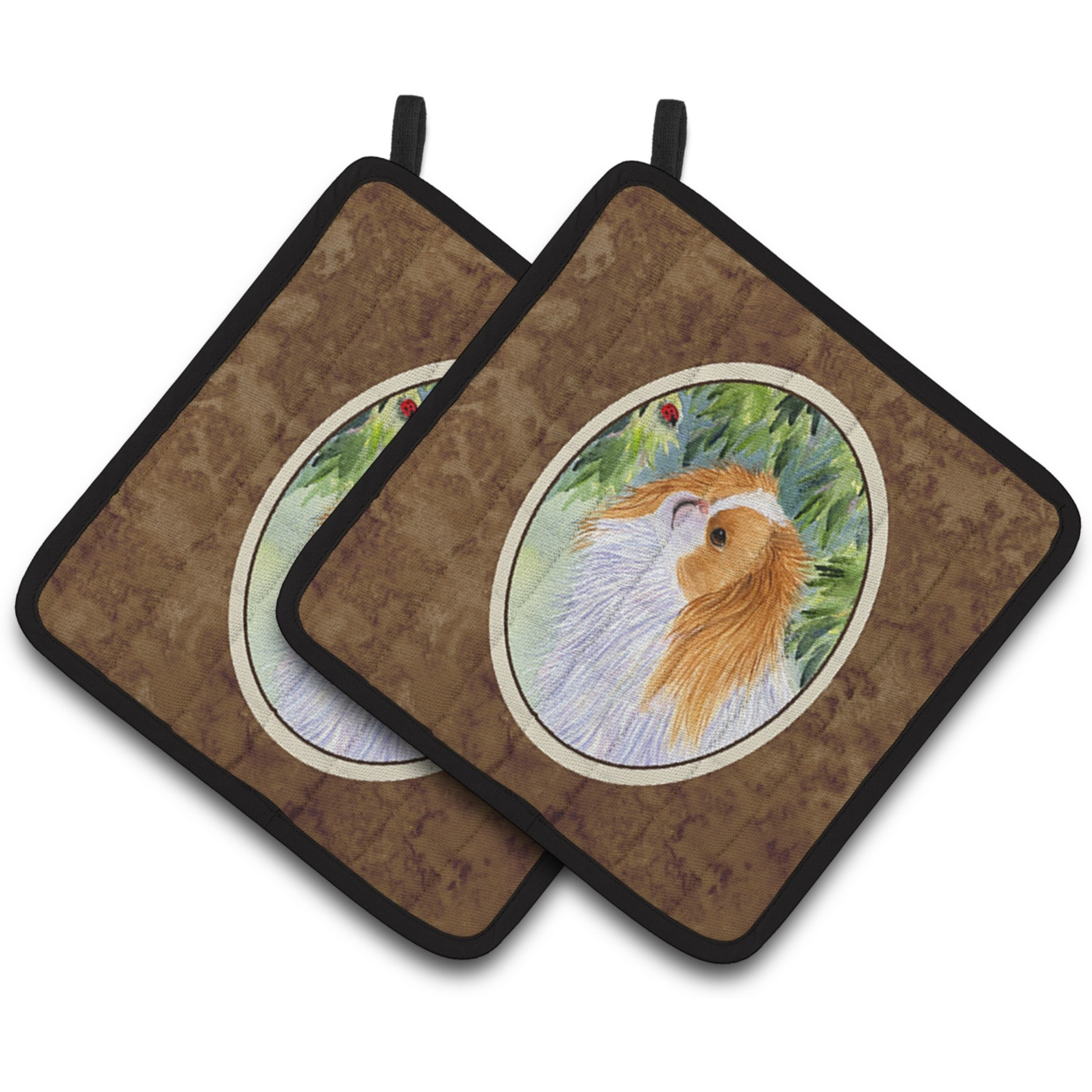 &quotCaroline's Treasures Japanese Chin Pair of Pot Holders SS8260PTHD, 7.5HX7.5W, Multicolor"