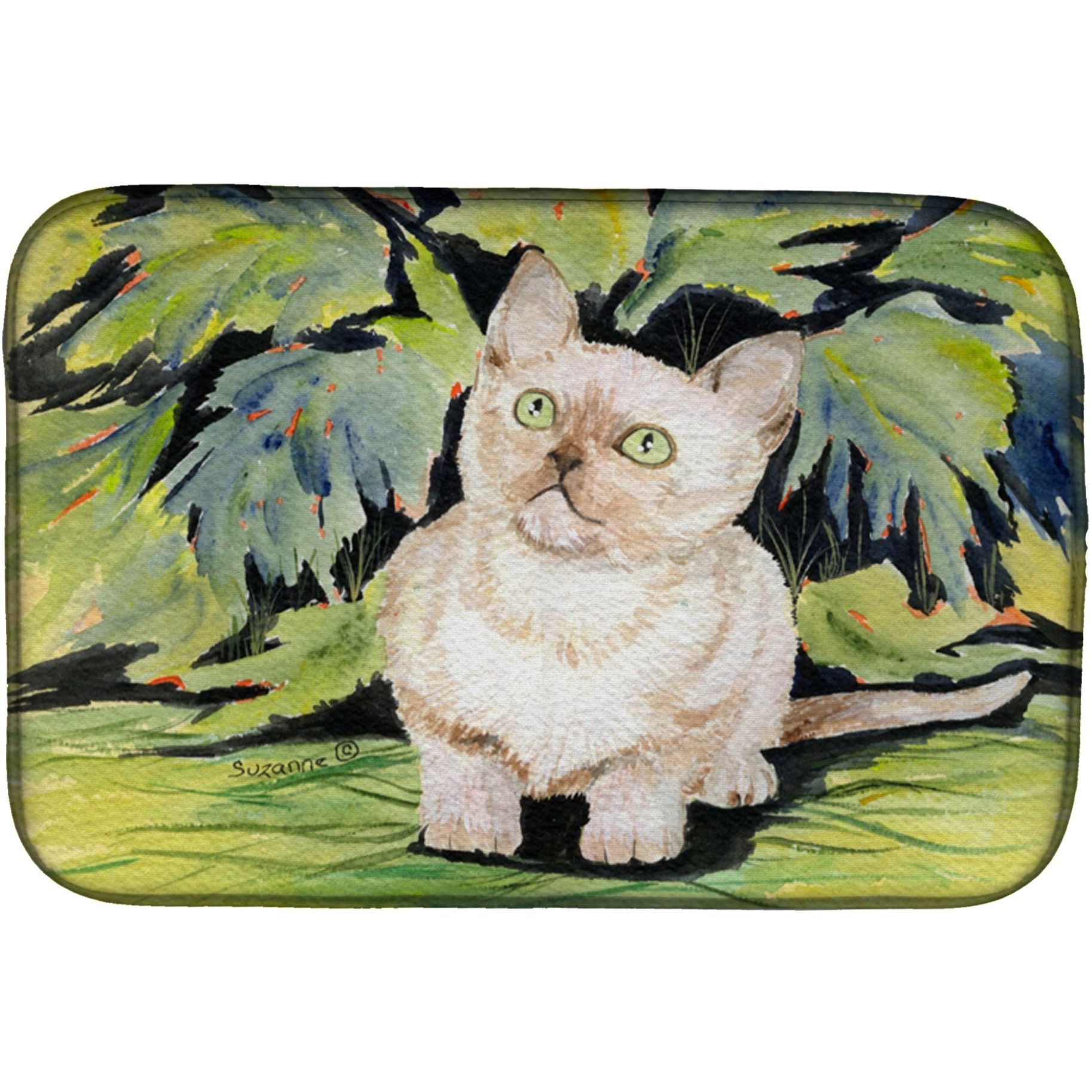 &quotCaroline's Treasures Cat-Burmese Dish Drying Mat, 14"" x 21"", Multicolor"