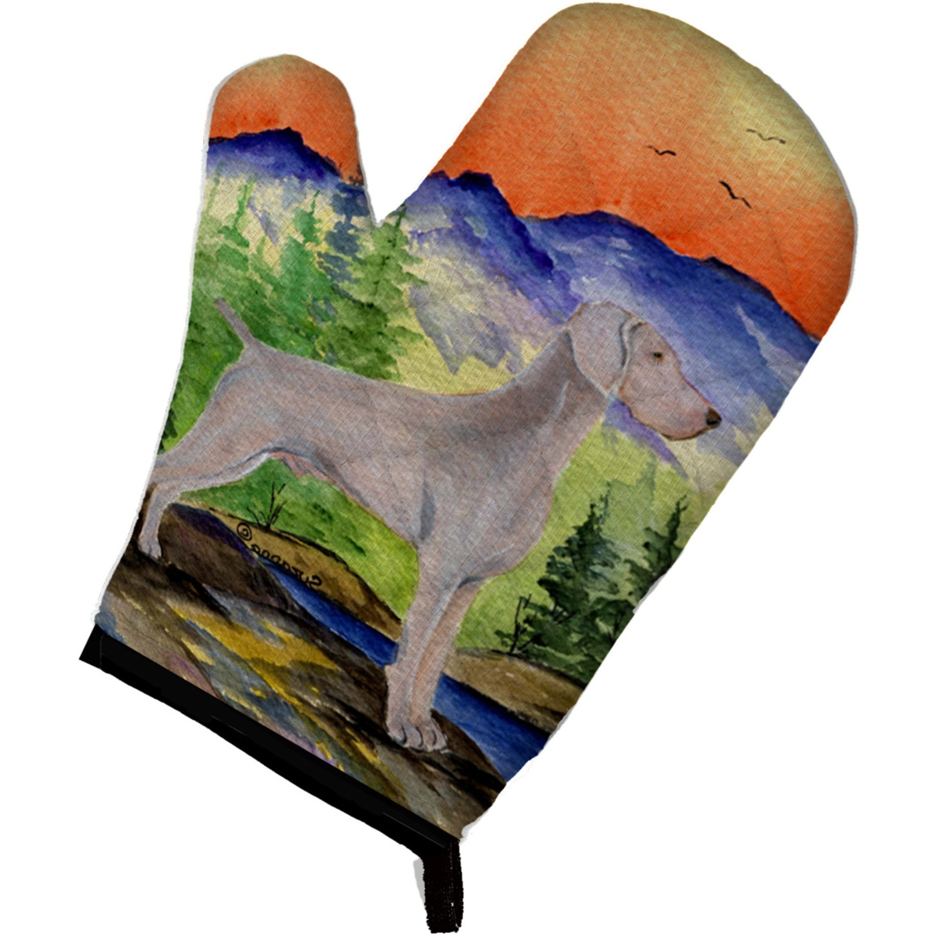 &quotCaroline's Treasures SS8267OVMT Weimaraner Oven Mitt, 12"" by 8.5"", Multicolor"