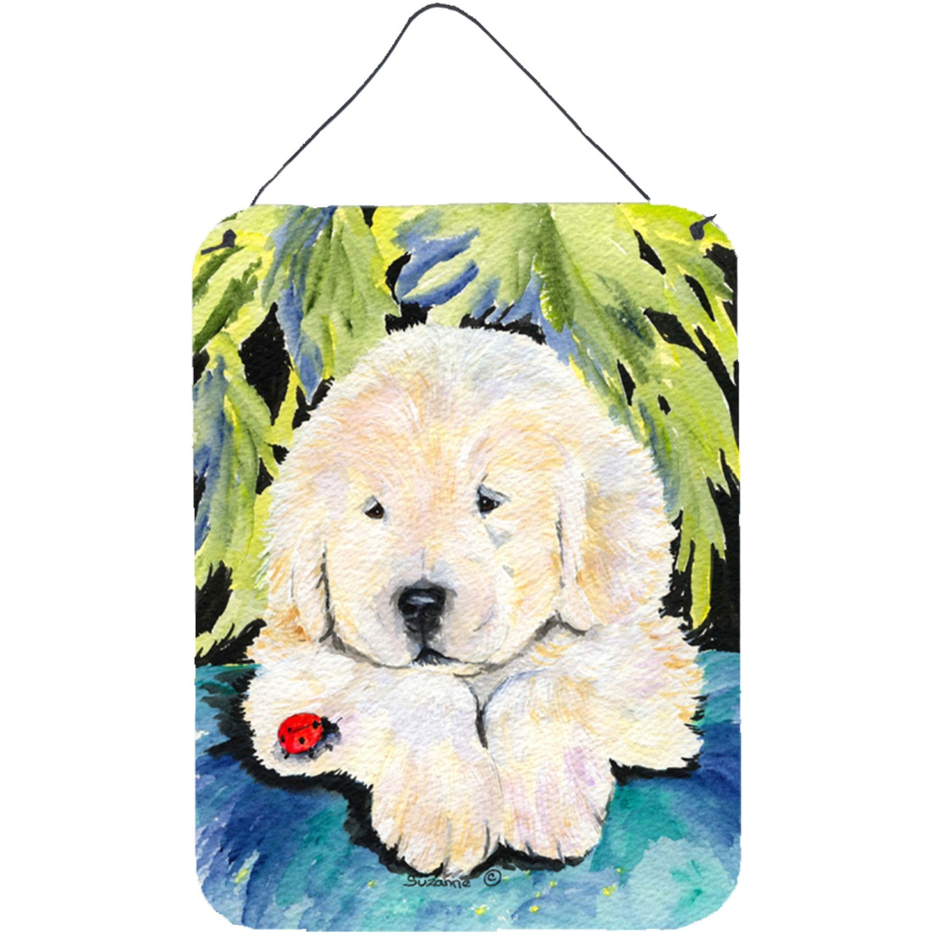 &quotCaroline's Treasures SS8271DS1216 Golden Retriever Aluminium Metal Wall or Door Hanging Prints, 16"" x 12"", Multicolor"