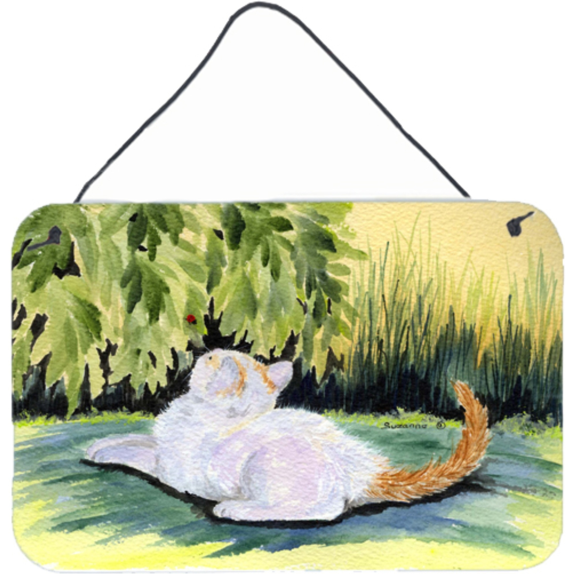 &quotCaroline's Treasures SS8273DS812 Cat Indoor Aluminum Metal Wall or Door Hanging Prints, 8 x 12"", Multicolor"