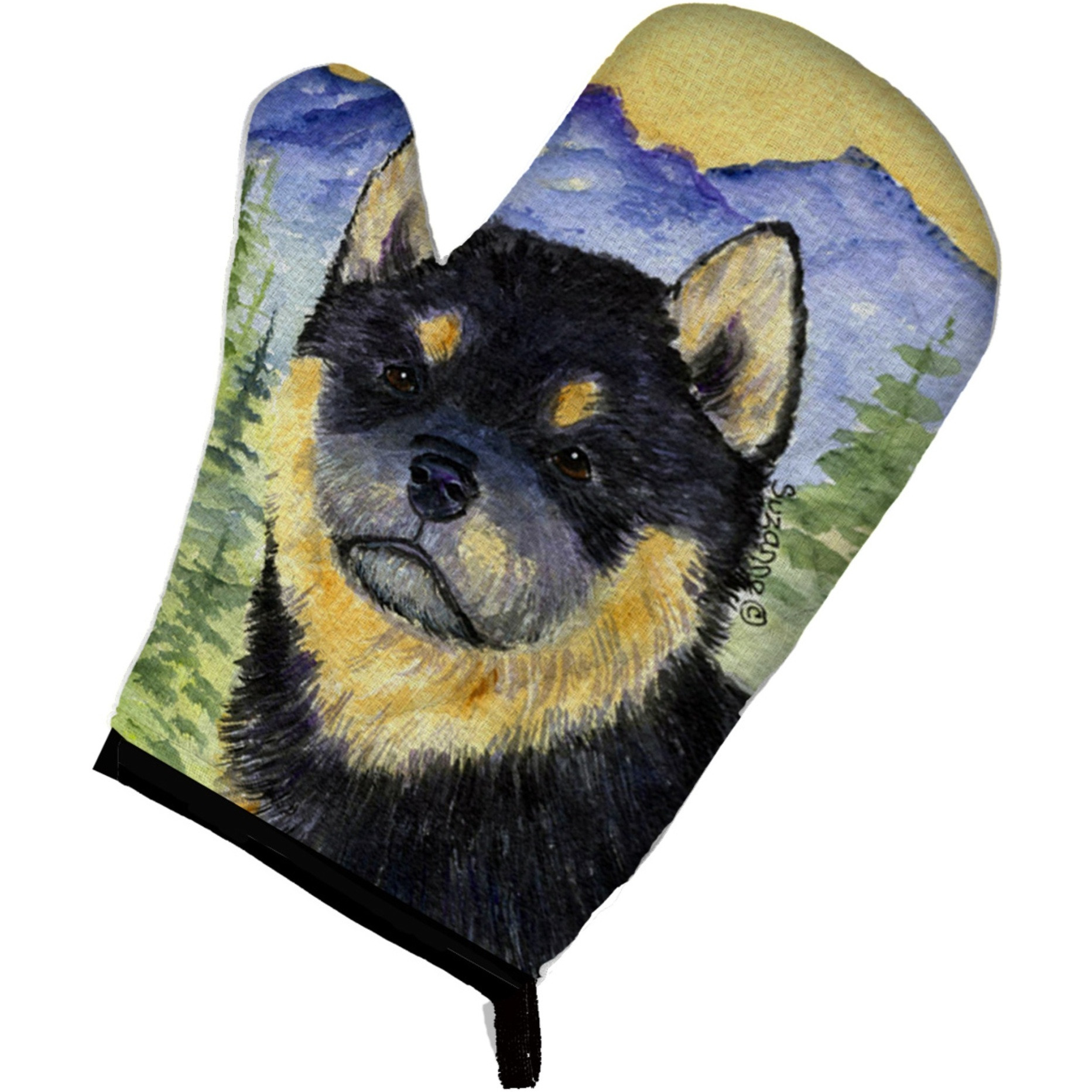 &quotCaroline's Treasures SS8274OVMT Shiba Inu Oven Mitt, 12"" by 8.5"", Multicolor"