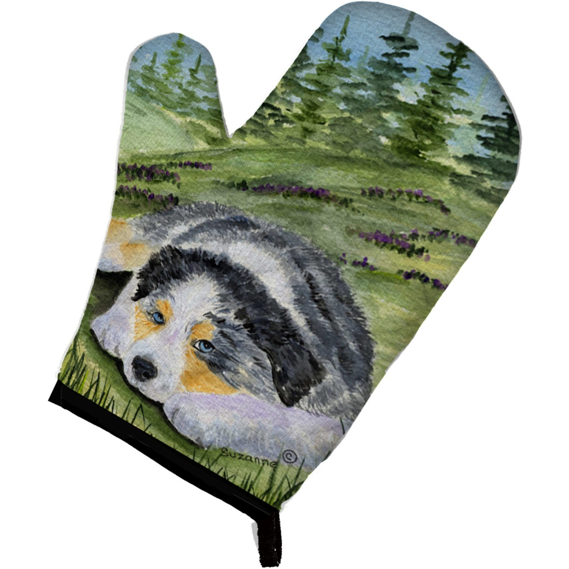 &quotCaroline's Treasures SS8283OVMT Australian Shepherd Oven Mitt, 12"" by 8.5"", Multicolor"