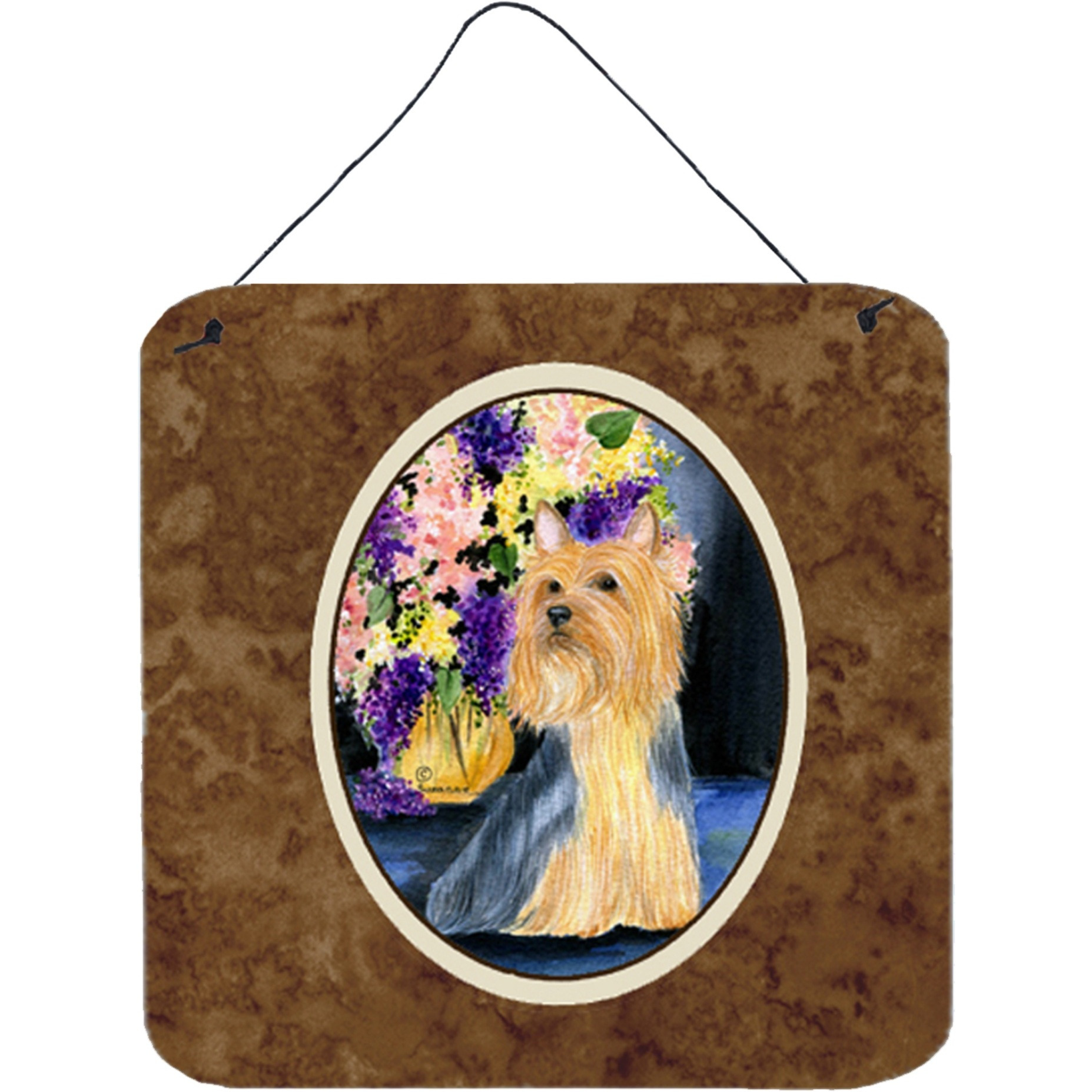 &quotCaroline's Treasures SS8293DS66 Silky Terrier Aluminum Metal Wall or Door Hanging Prints, 6 x 6"", Multicolor"