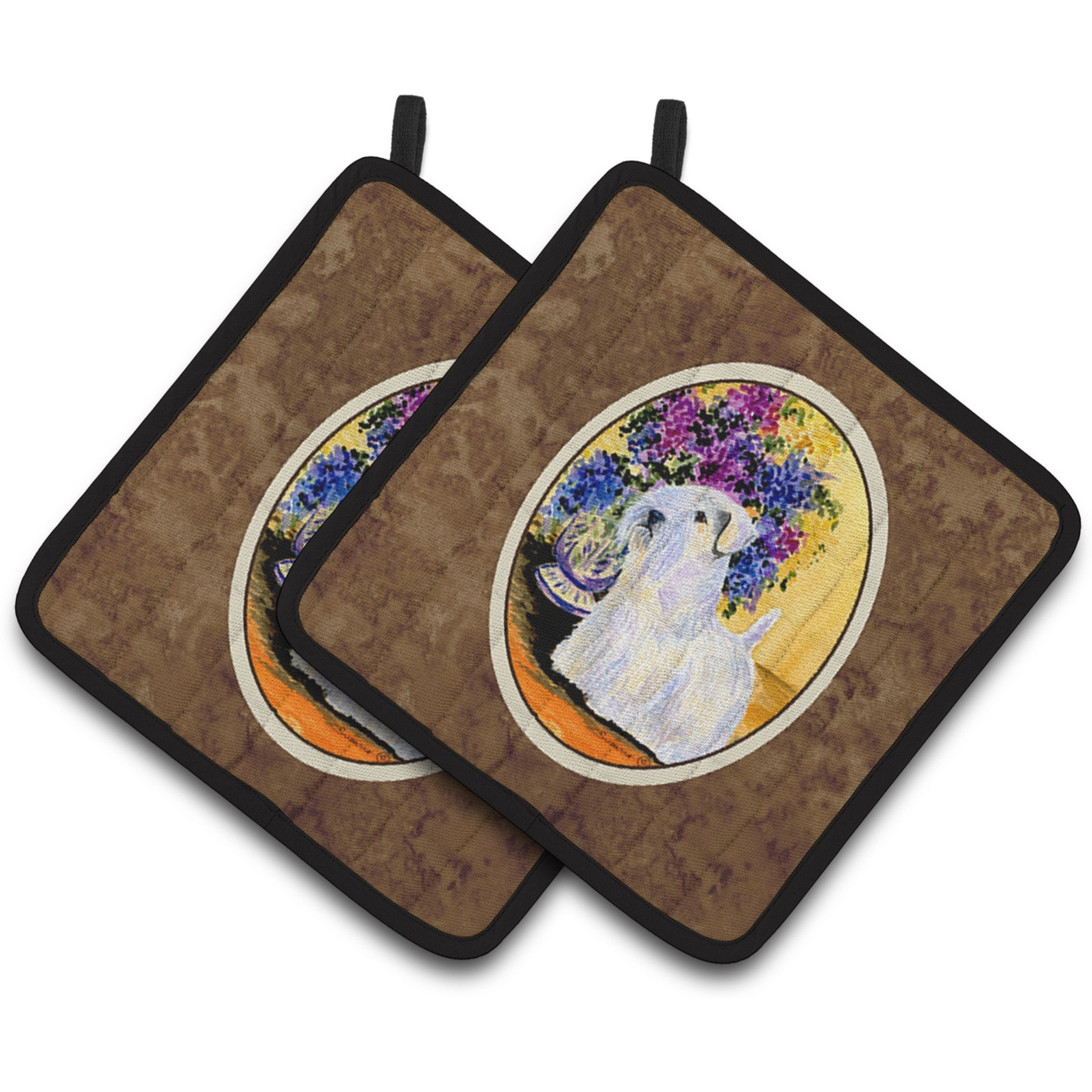 &quotCaroline's Treasures Sealyham Terrier Pair of Pot Holders SS8307PTHD, 7.5HX7.5W, Multicolor"
