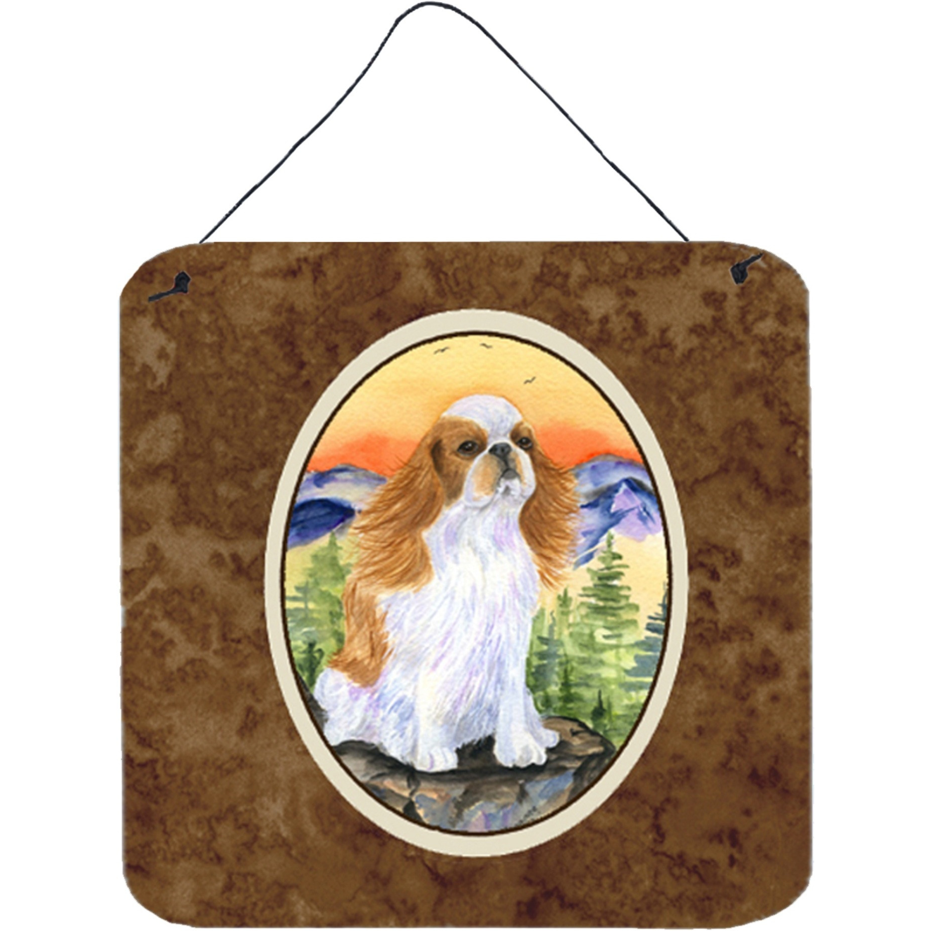 &quotCaroline's Treasures SS8311DS66 English Toy Spaniel Aluminum Metal Wall or Door Hanging Prints, 6 x 6"", Multicolor"