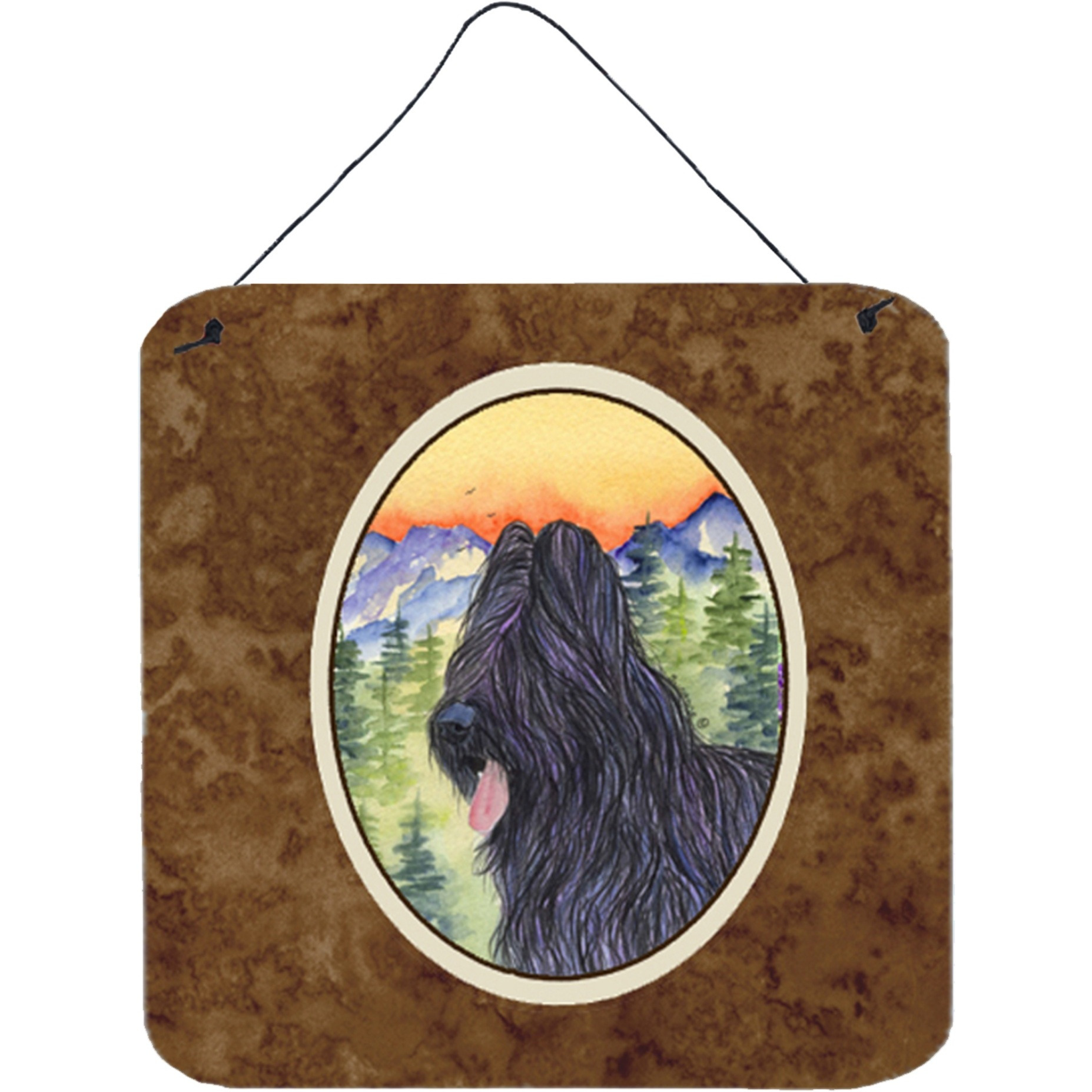 &quotCaroline's Treasures SS8319DS66 Briard Aluminum Metal Wall or Door Hanging Prints, 6 x 6"", Multicolor"