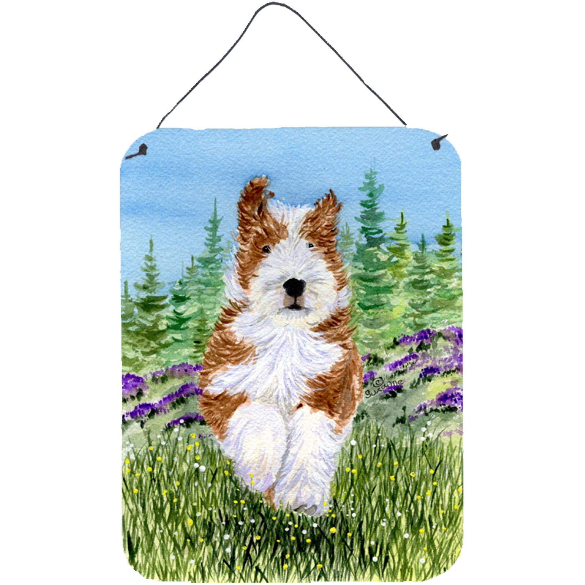 &quotCaroline's Treasures SS8320DS1216 Bearded Collie Aluminium Metal Wall or Door Hanging Prints, 16"" x 12"", Multicolor"