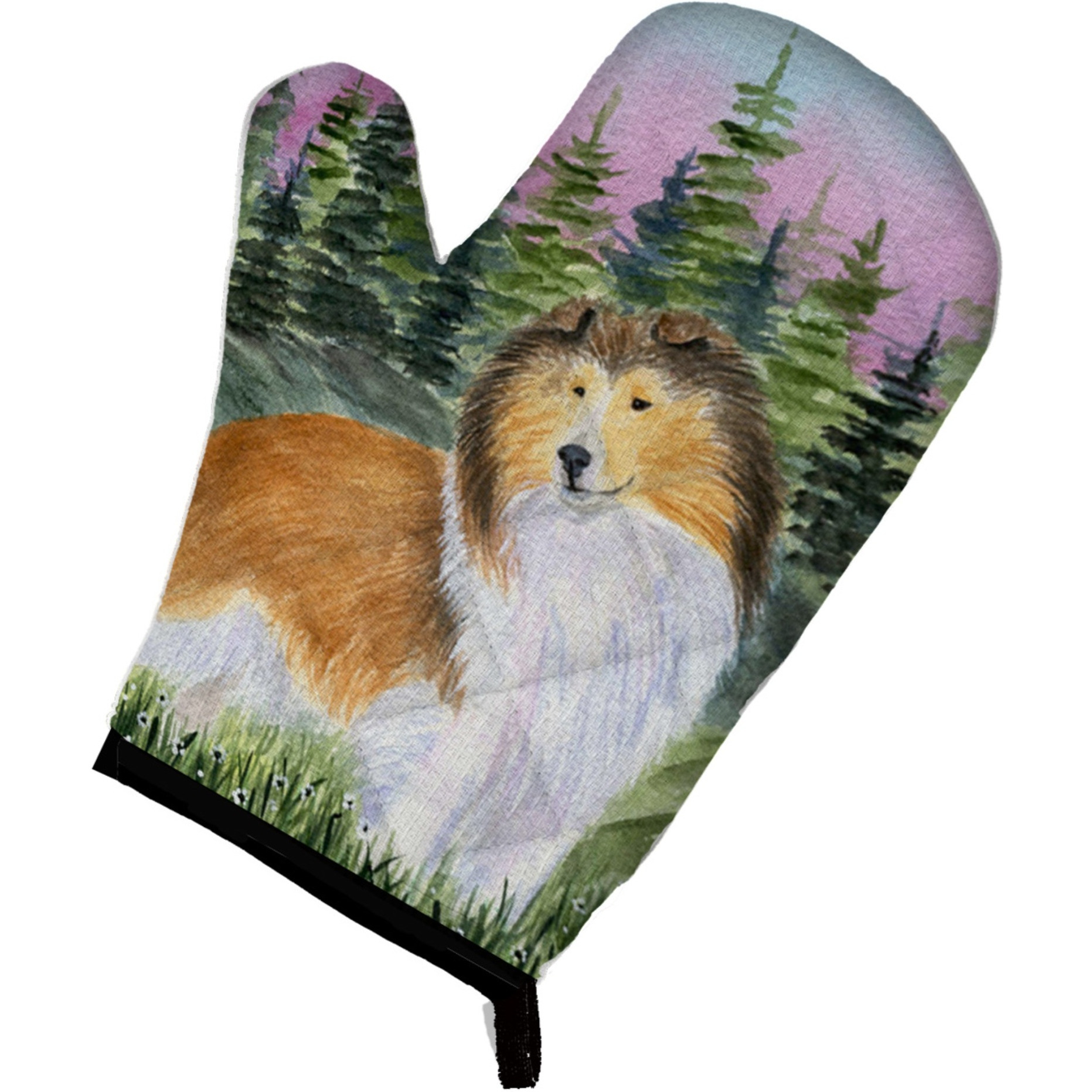 &quotCaroline's Treasures SS8321OVMT Sheltie Oven Mitt, 12"" by 8.5"", Multicolor"