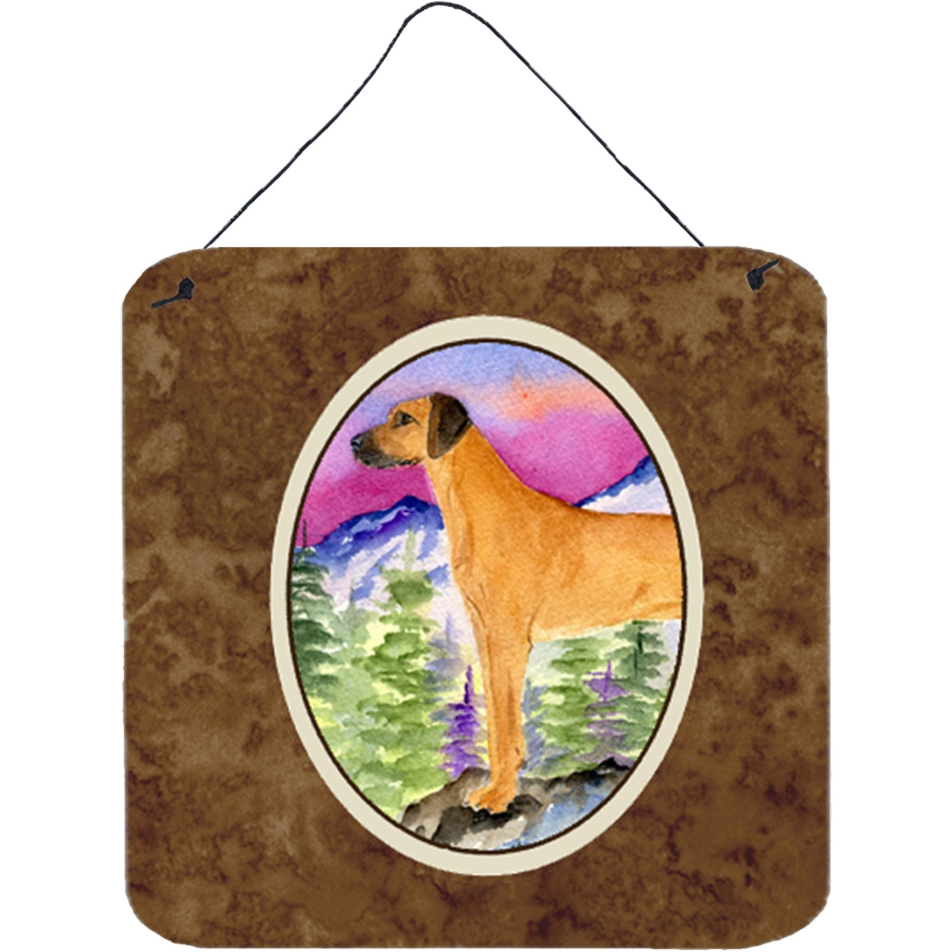 &quotCaroline's Treasures SS8327DS66 Rhodesian Ridgeback Aluminum Metal Wall or Door Hanging Prints, 6 x 6"", Multicolor"