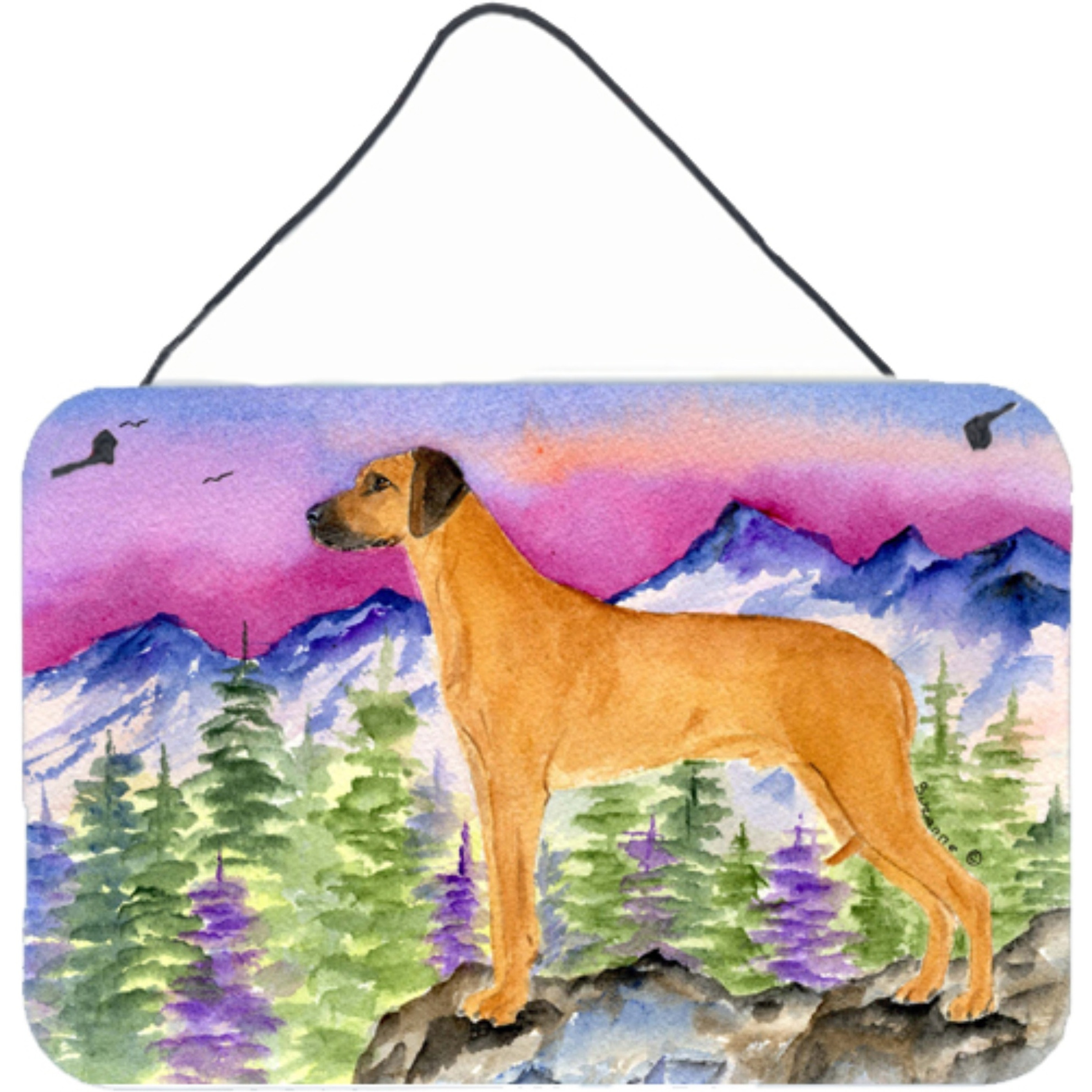 &quotCaroline's Treasures Rhodesian Ridgeback Indoor Aluminum Metal Wall or Door Hanging Prints, 8 x 12"", Multicolor"