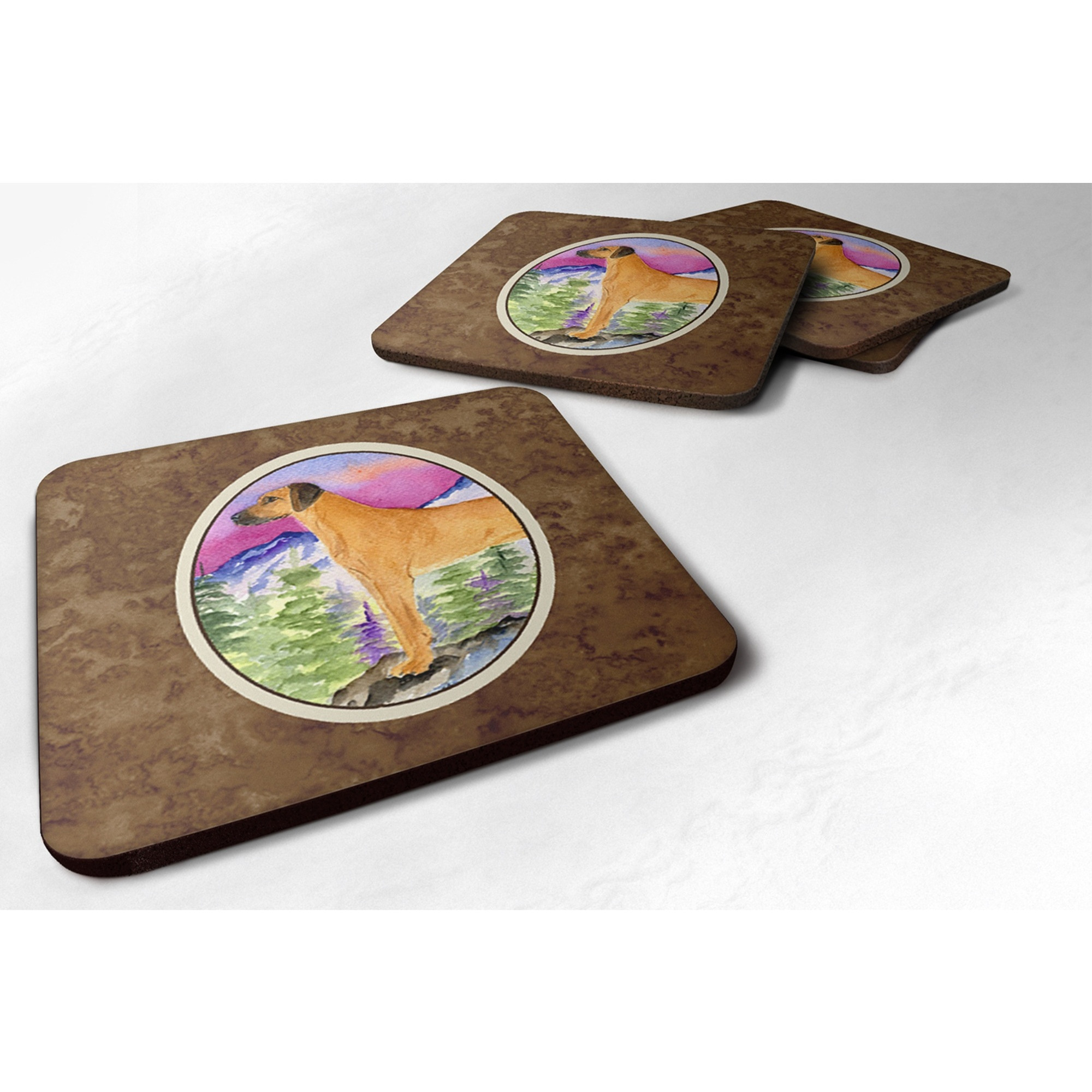&quotCaroline's Treasures SS8327FC Rhodesian Ridgeback Foam Coasters (Set of 4), 3.5"" H x 3.5"" W, Multicolor"
