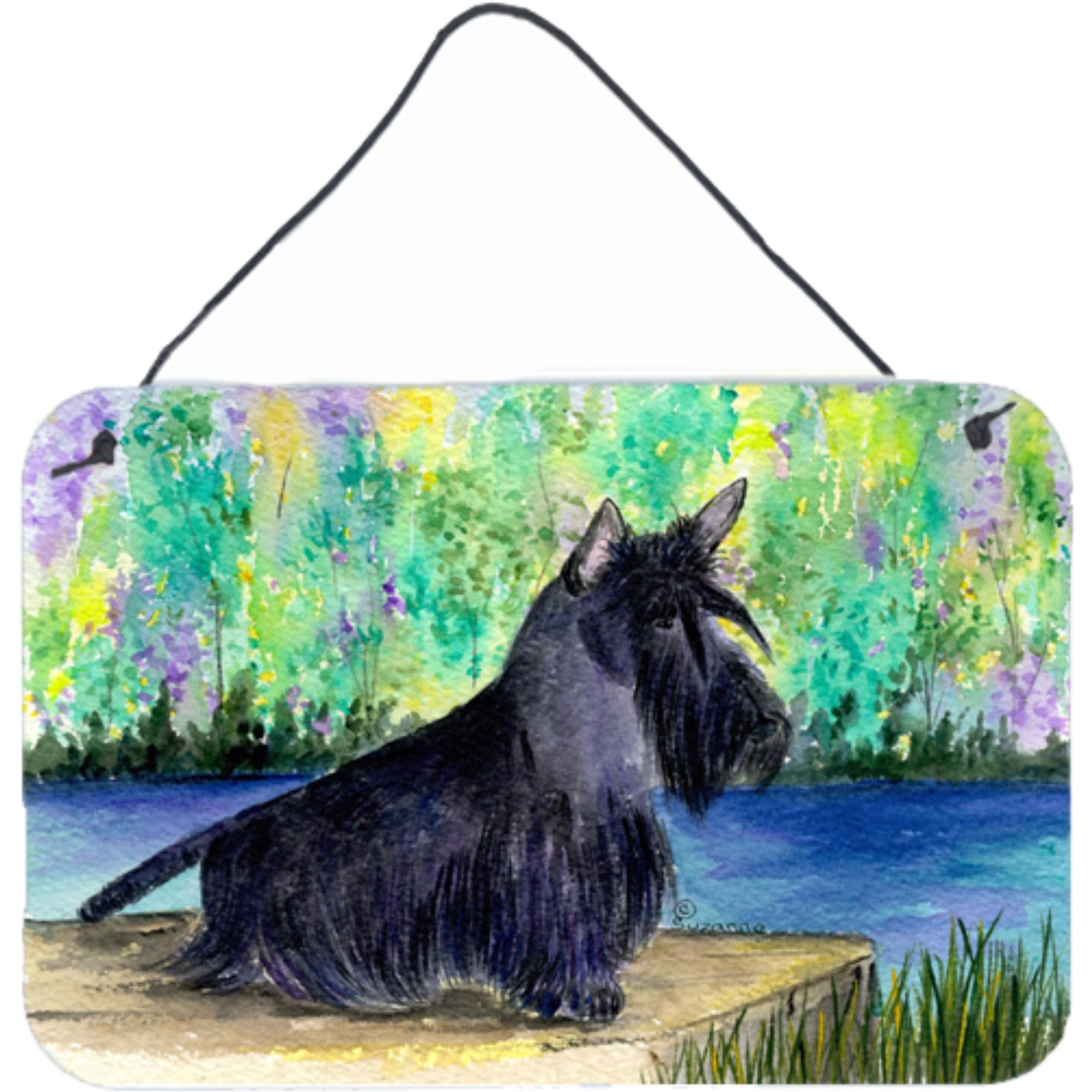 &quotCaroline's Treasures SS8330DS812 Scottish Terrier Indoor Aluminum Metal Wall or Door Hanging Prints, 8 x 12"", Multicolor"