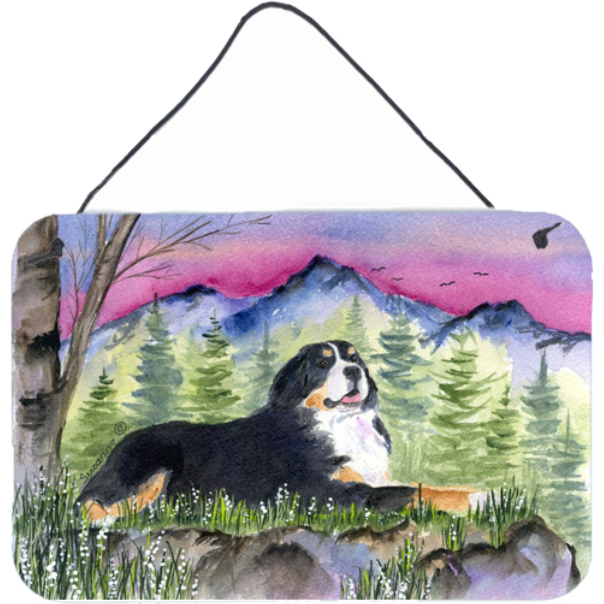 &quotCaroline's Treasures SS8332DS812 Bernese Mountain Dog Indoor Aluminum Metal Wall or Door Hanging Prints, 8 x 12"", Multicolor"