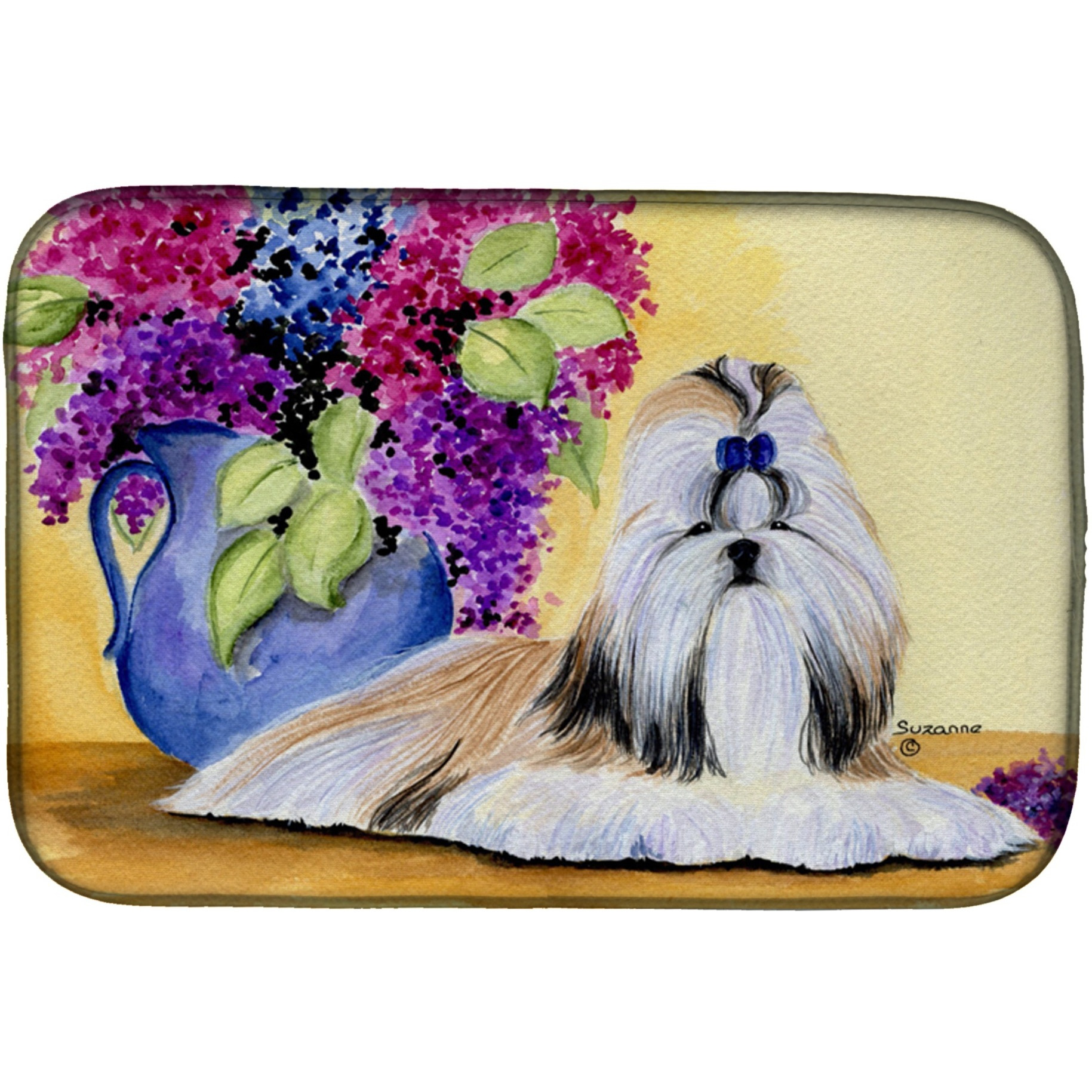 &quotCaroline's Treasures Shih Tzu Dish Drying Mat, 14"" x 21"", Multicolor"