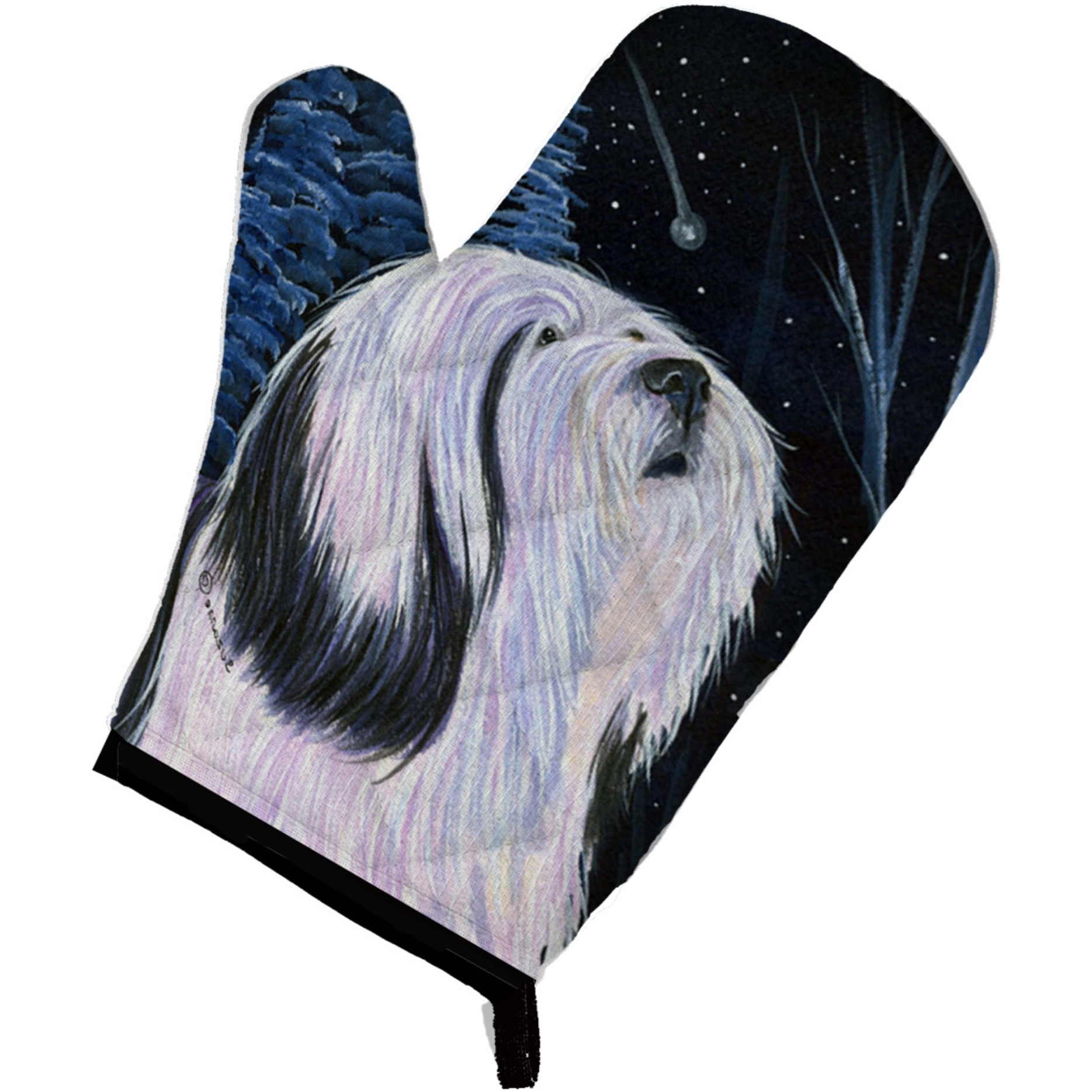 &quotCaroline's Treasures SS8348OVMT Tibetan Terrier Oven Mitt, 12"" by 8.5"", Multicolor"