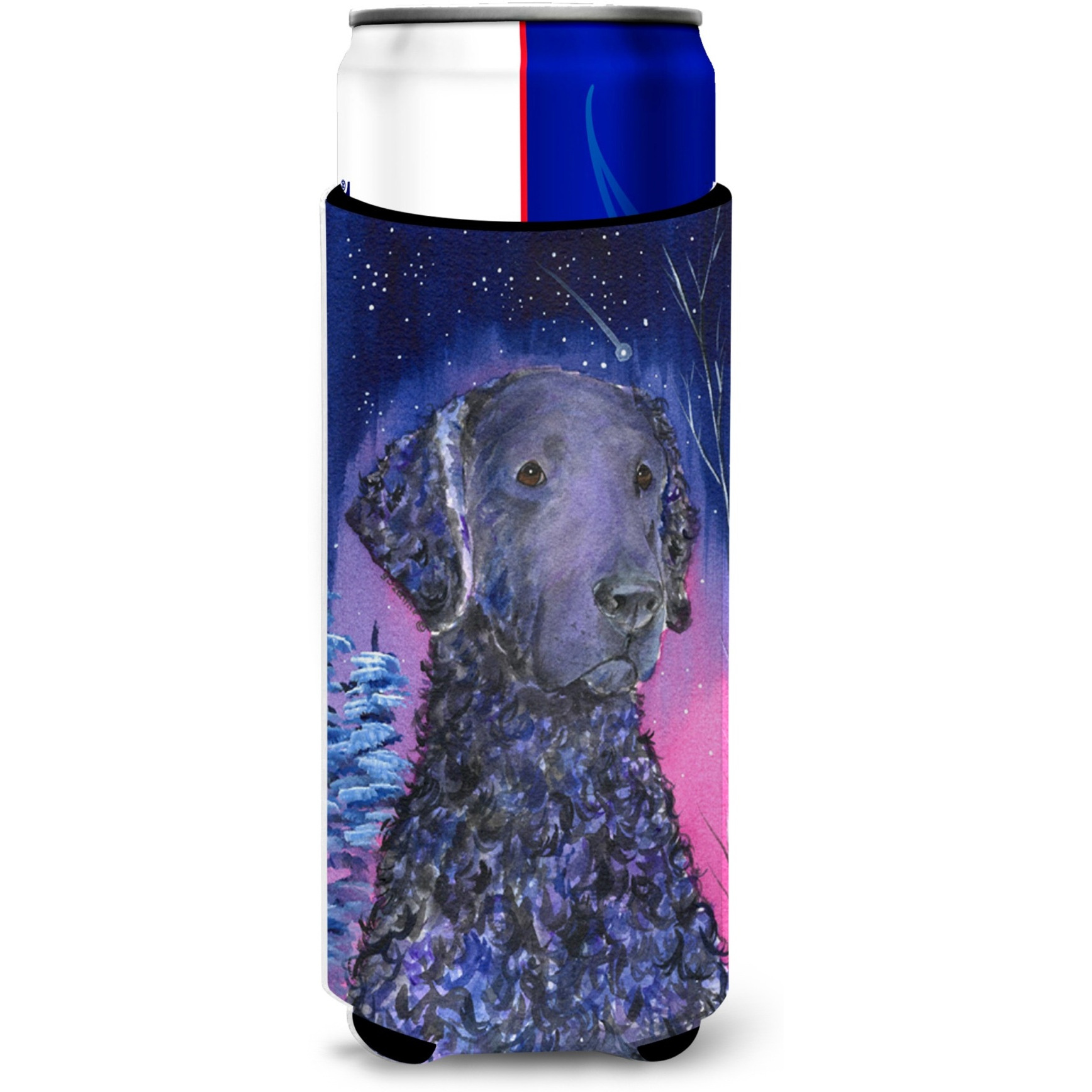 Starry Night Curly Coated Retriever Ultra Beverage Insulators for slim cans SS8354MUK