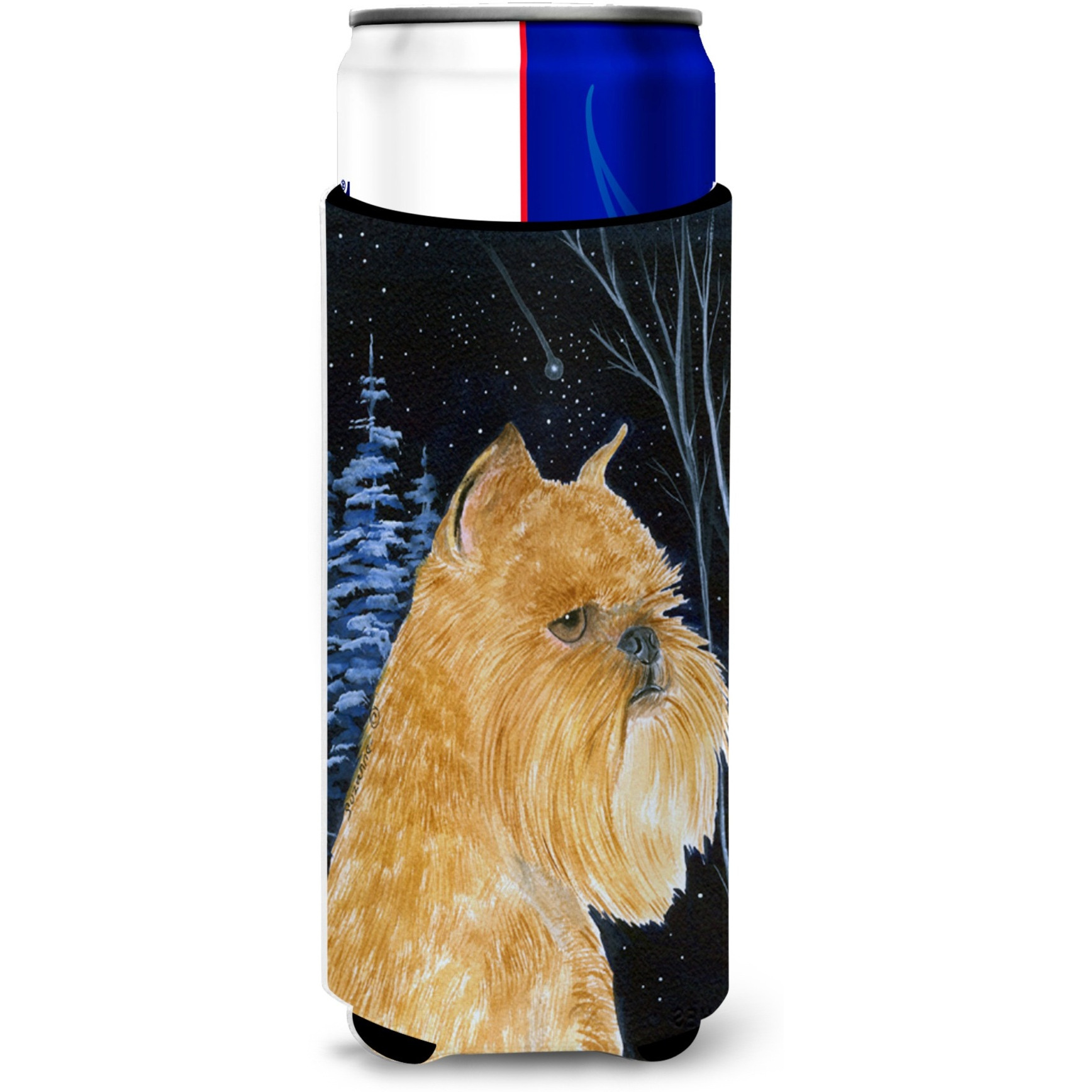 Starry Night Brussels Griffon Ultra Beverage Insulators for slim cans SS8362MUK