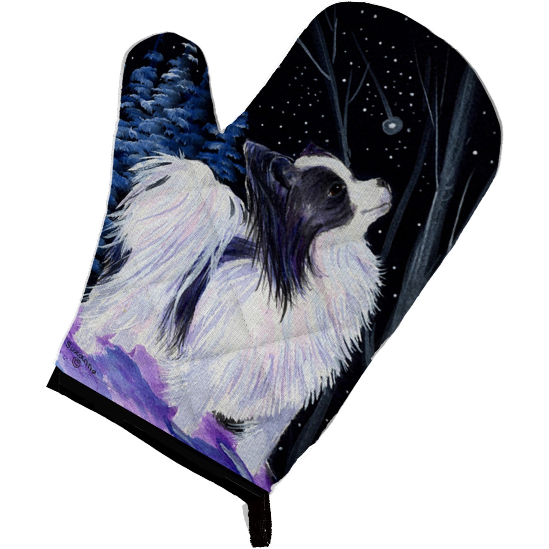 &quotCaroline's Treasures SS8383OVMT Starry Night Papillon Oven Mitt, 12"" by 8.5"", Multicolor"