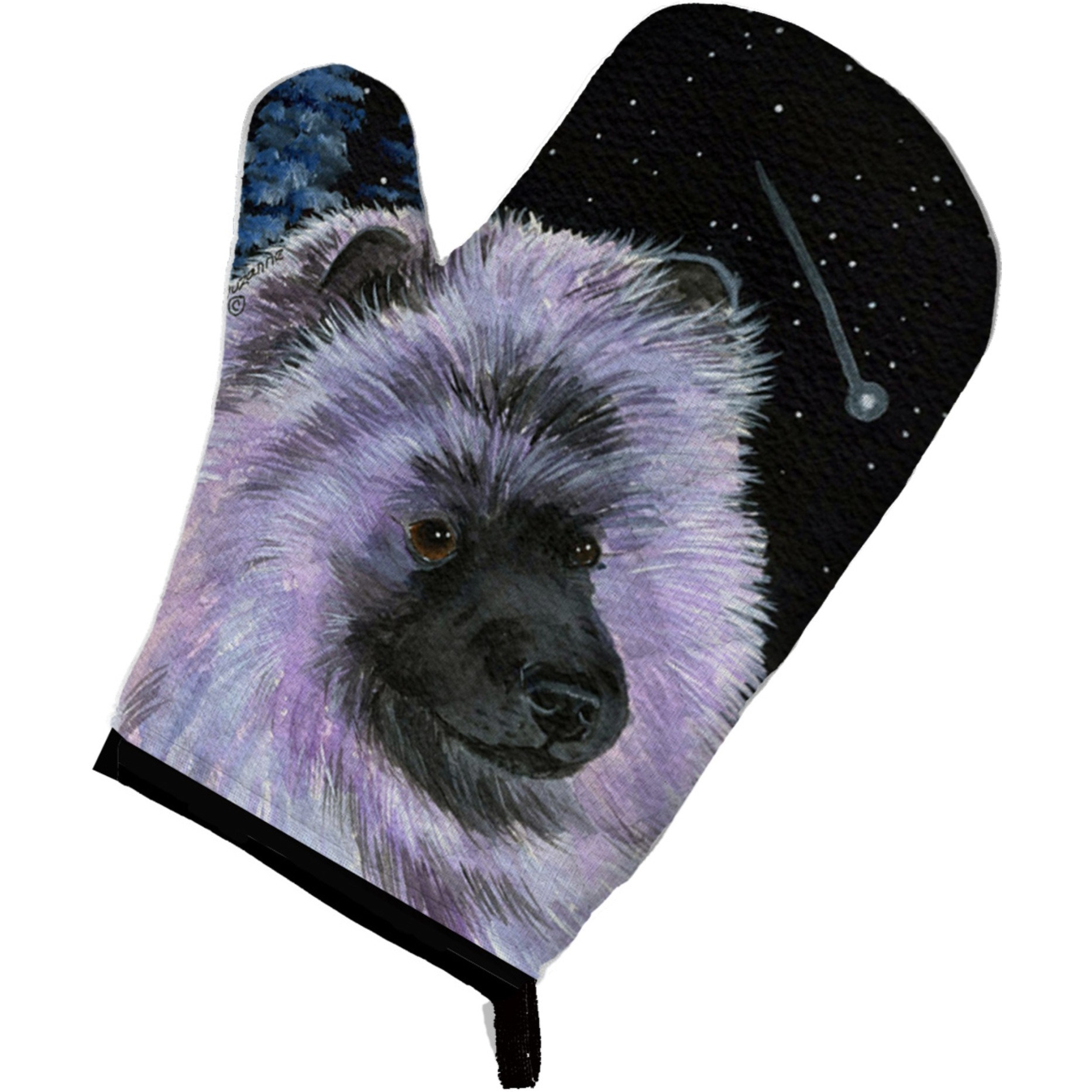 &quotCaroline's Treasures SS8412OVMT Starry Night Keeshond Oven Mitt, 12"" by 8.5"", Multicolor"