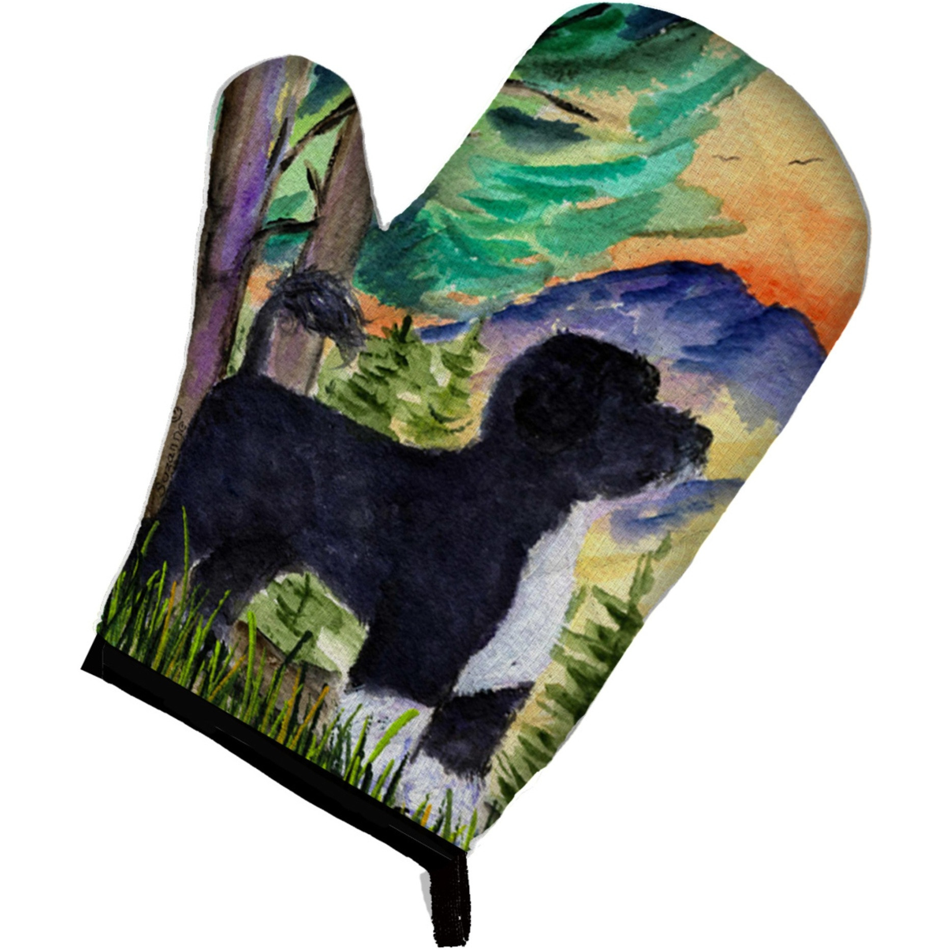 &quotCaroline's Treasures SS8429OVMT Portuguese Water Dog Oven Mitt, 12"" by 8.5"", Multicolor"