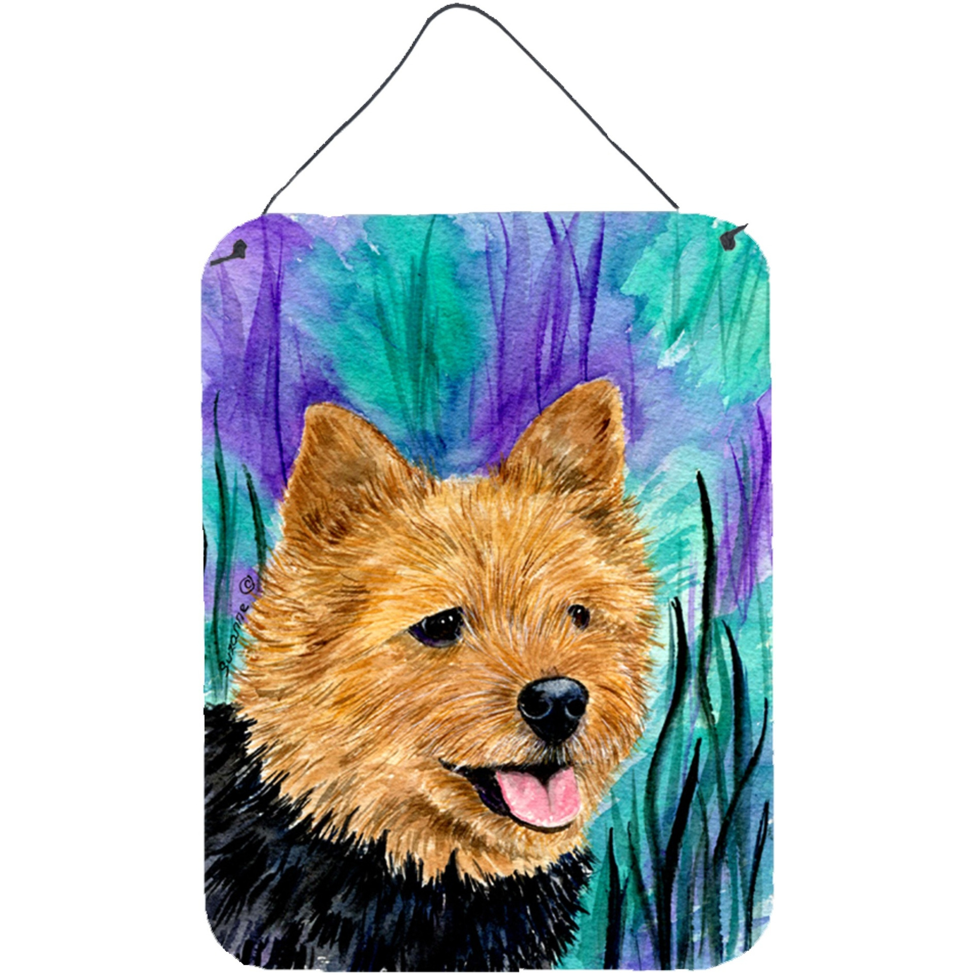 &quotCaroline's Treasures SS8431DS1216 Norwich Terrier Aluminium Metal Wall or Door Hanging Prints, 16"" x 12"", Multicolor"