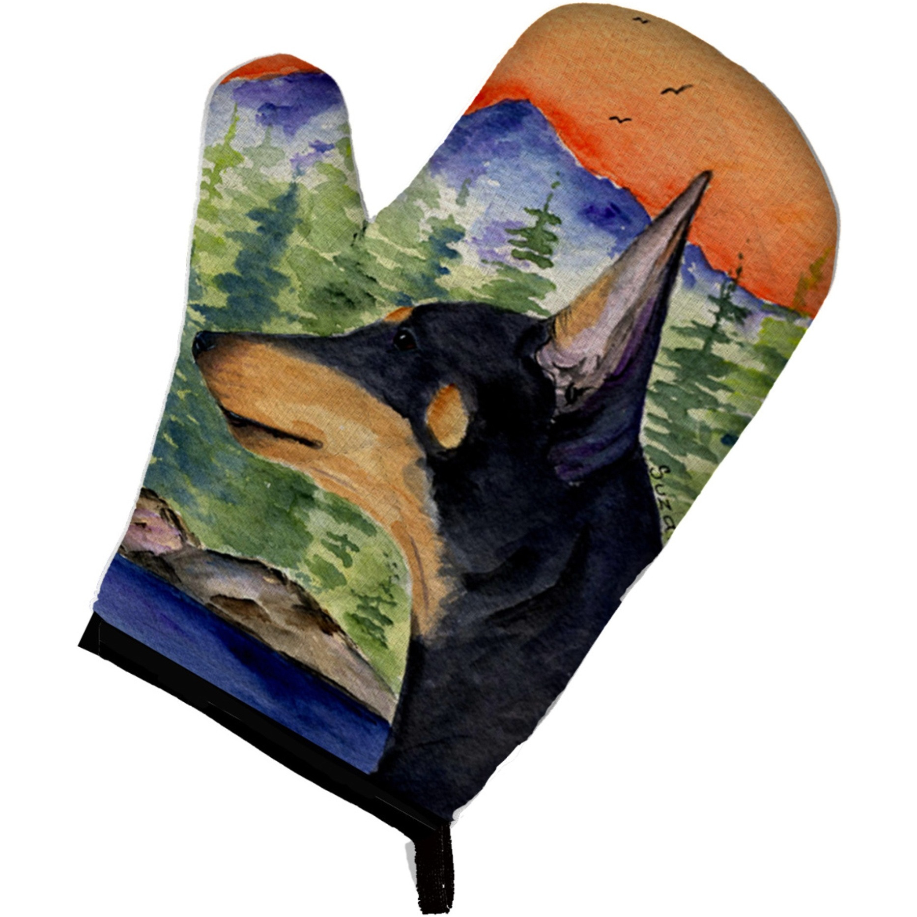&quotCaroline's Treasures SS8433OVMT Manchester Terrier Oven Mitt, 12"" by 8.5"", Multicolor"