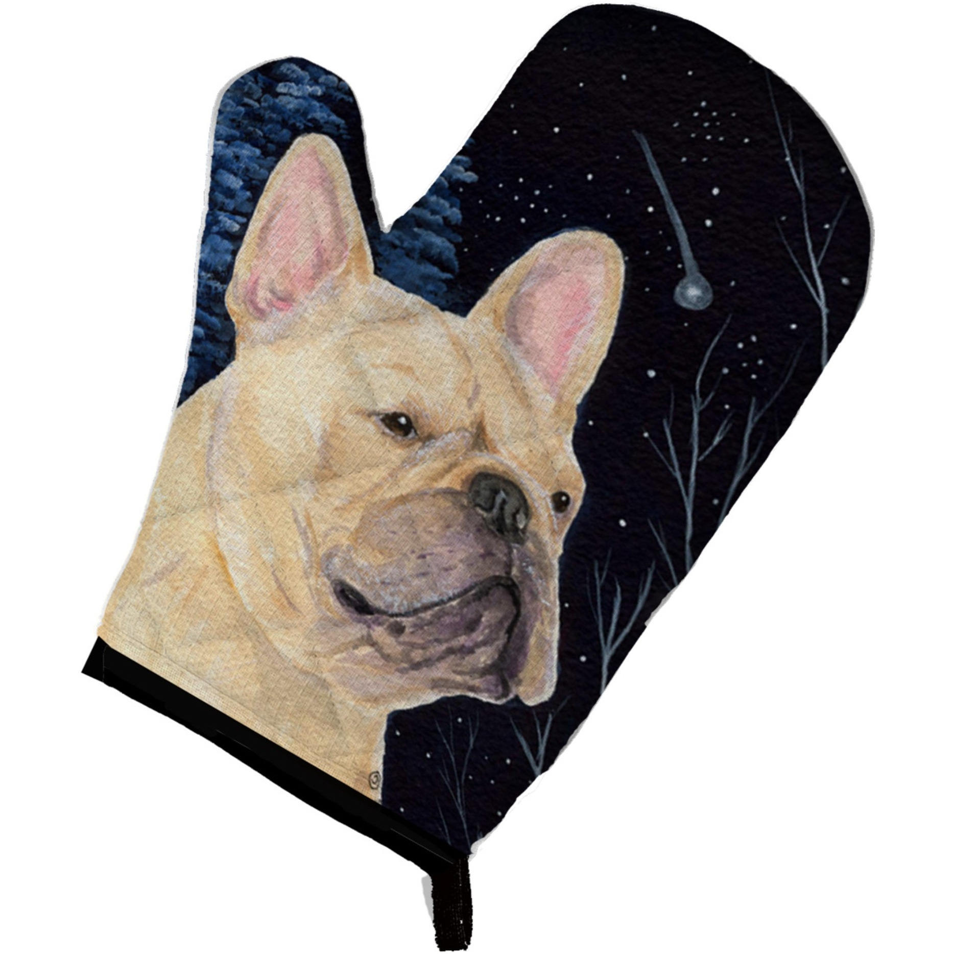 &quotCaroline's Treasures SS8441OVMT Starry Night French Bulldog Oven Mitt, 12"" by 8.5"", Multicolor"