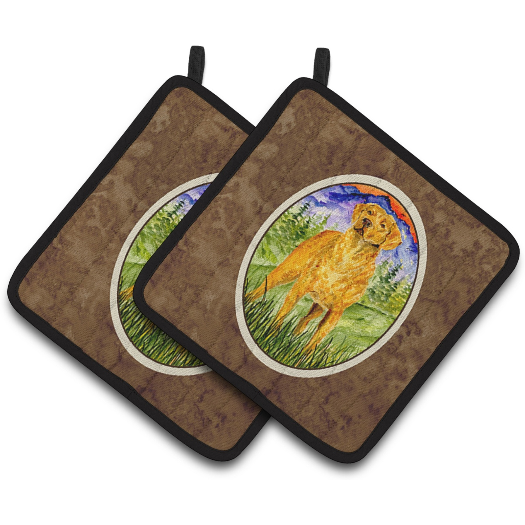 &quotCaroline's Treasures Chesapeake Bay Retriever Pair of Pot Holders SS8449PTHD, 7.5HX7.5W, Multicolor"