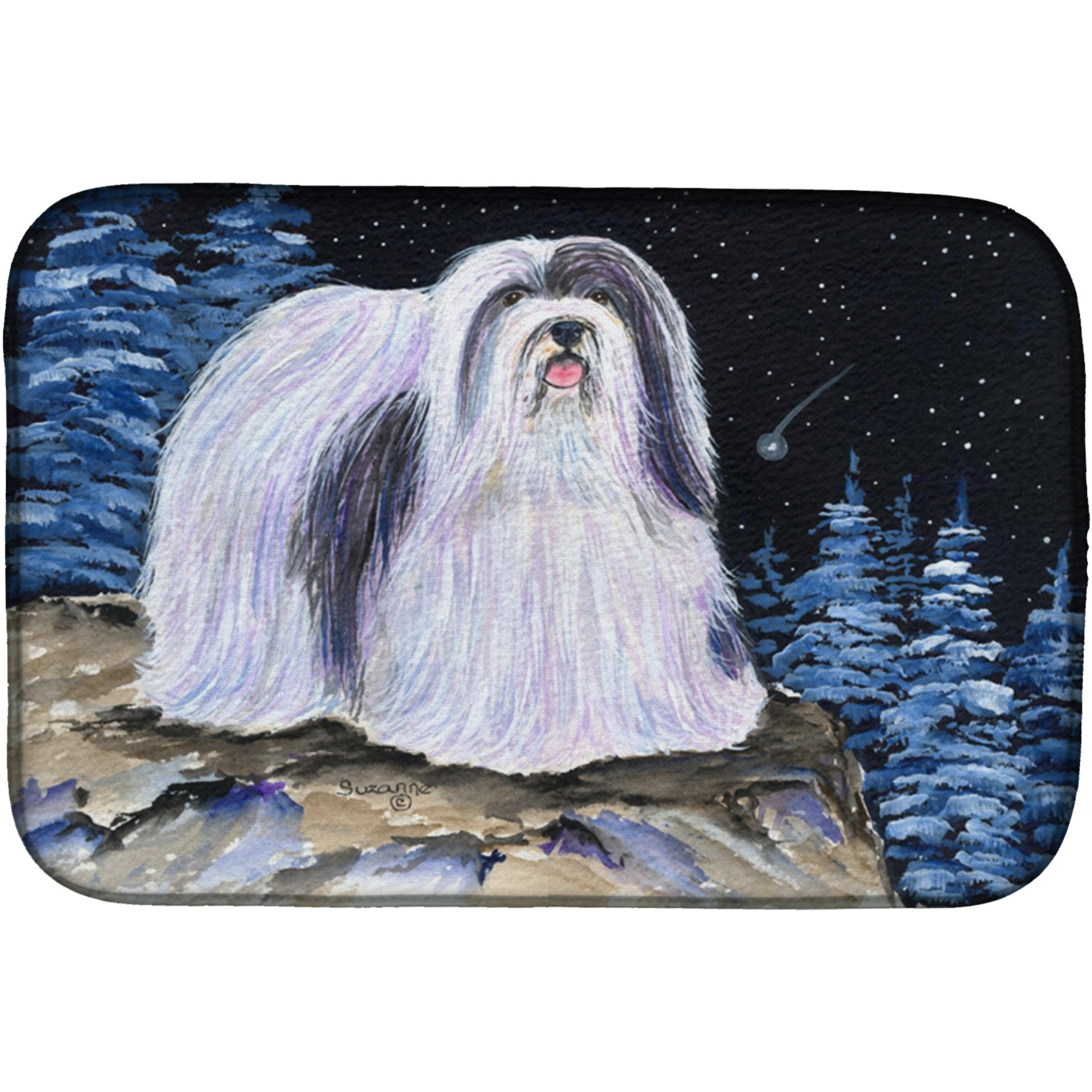&quotCaroline's Treasures Starry Night Havanese Dish Drying Mat, 14 x 21, Multicolor"