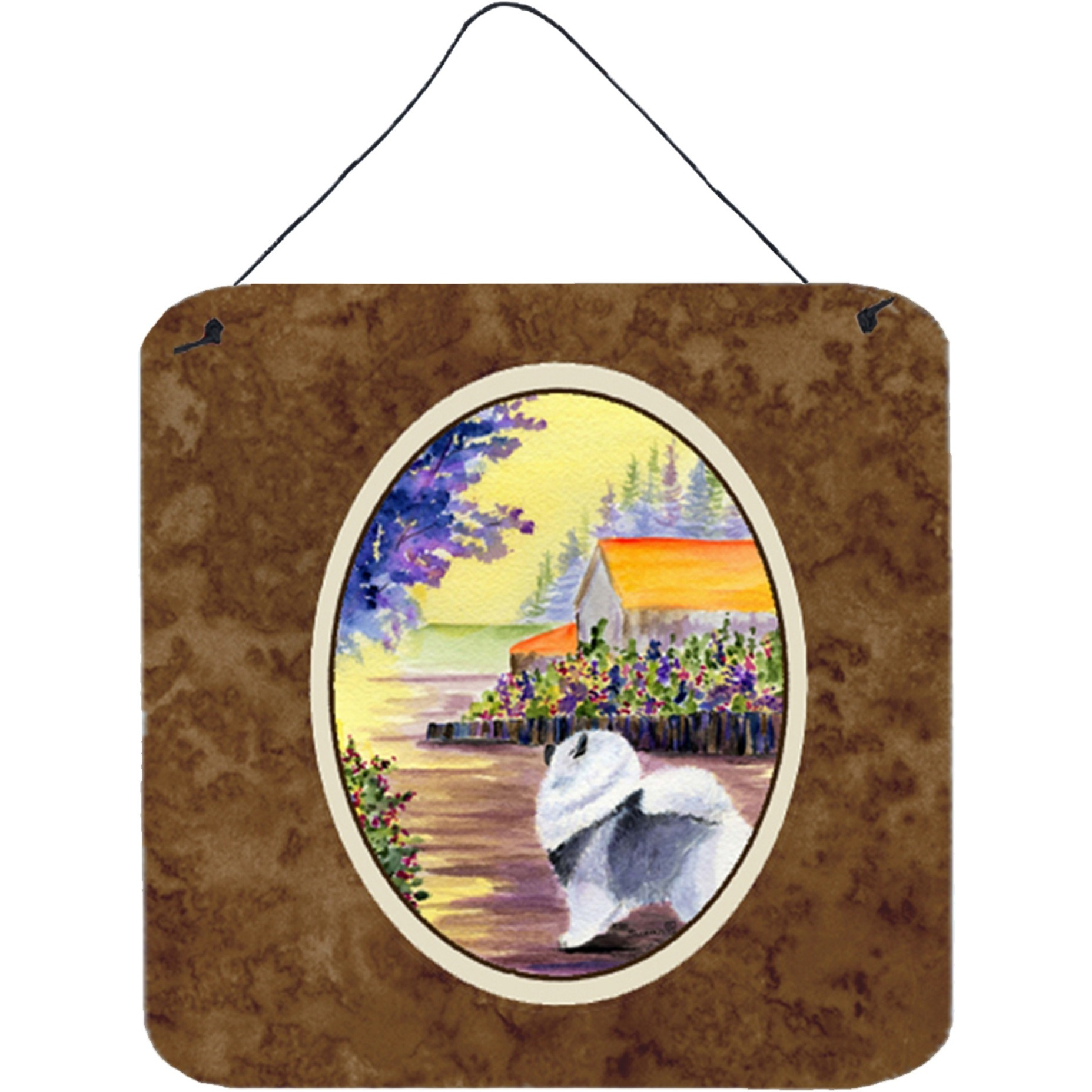 &quotCaroline's Treasures SS8452DS66 Keeshond Aluminum Metal Wall or Door Hanging Prints, 6 x 6"", Multicolor"