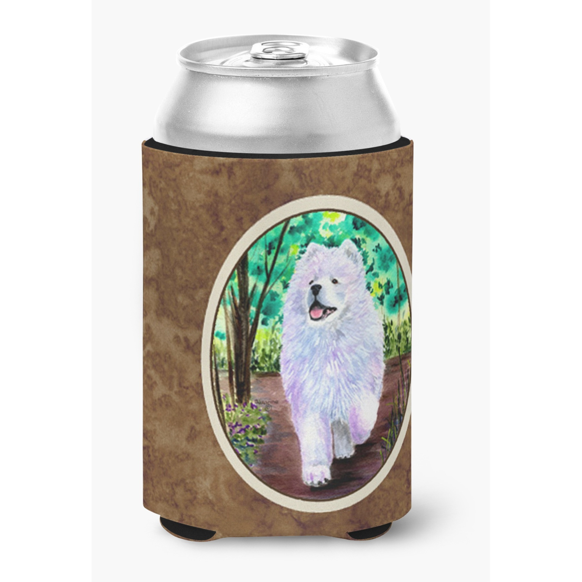Samoyed Can or Bottle Beverage Insulator Hugger