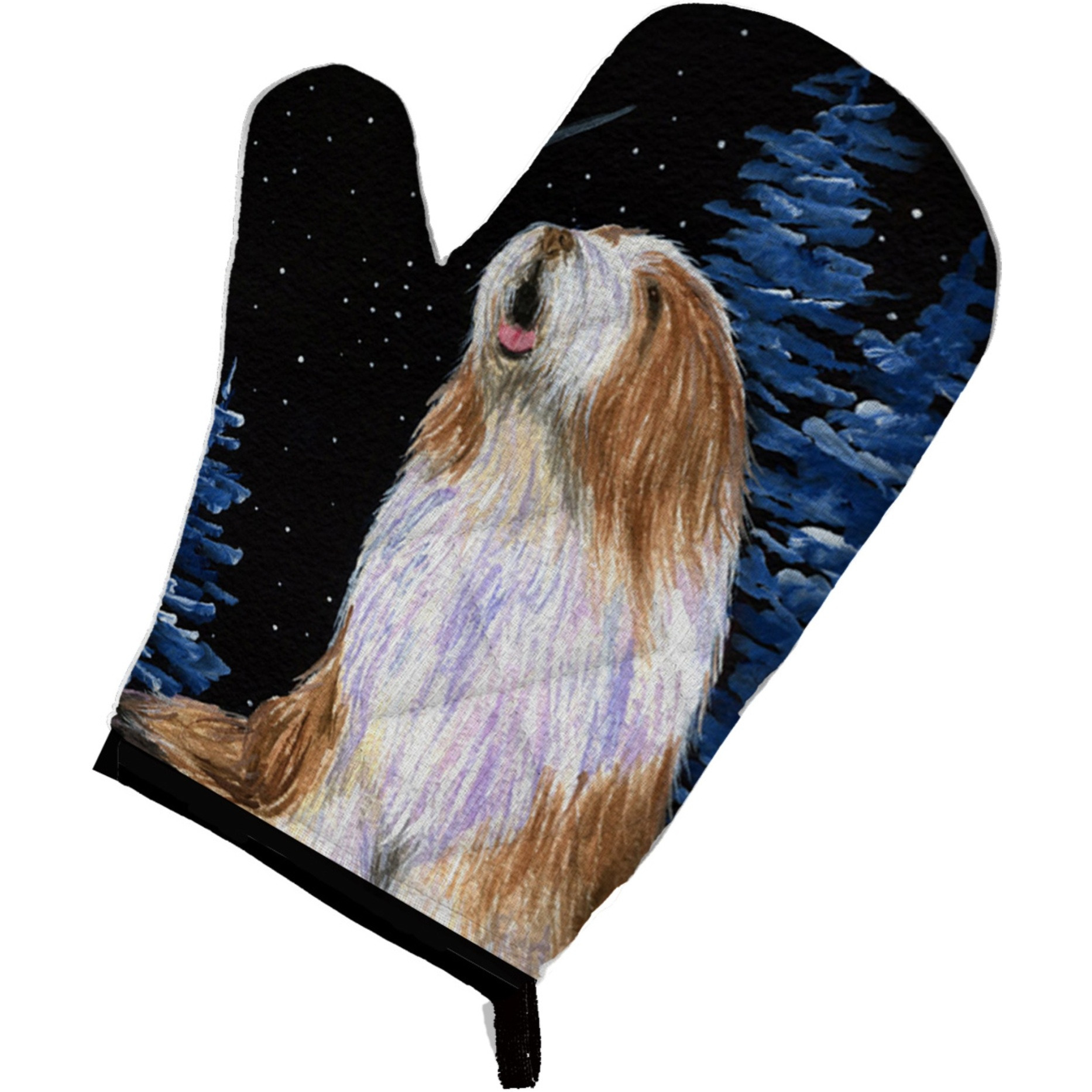 &quotCaroline's Treasures SS8467OVMT Starry Night Bearded Collie Oven Mitt, 12"" by 8.5"", Multicolor"