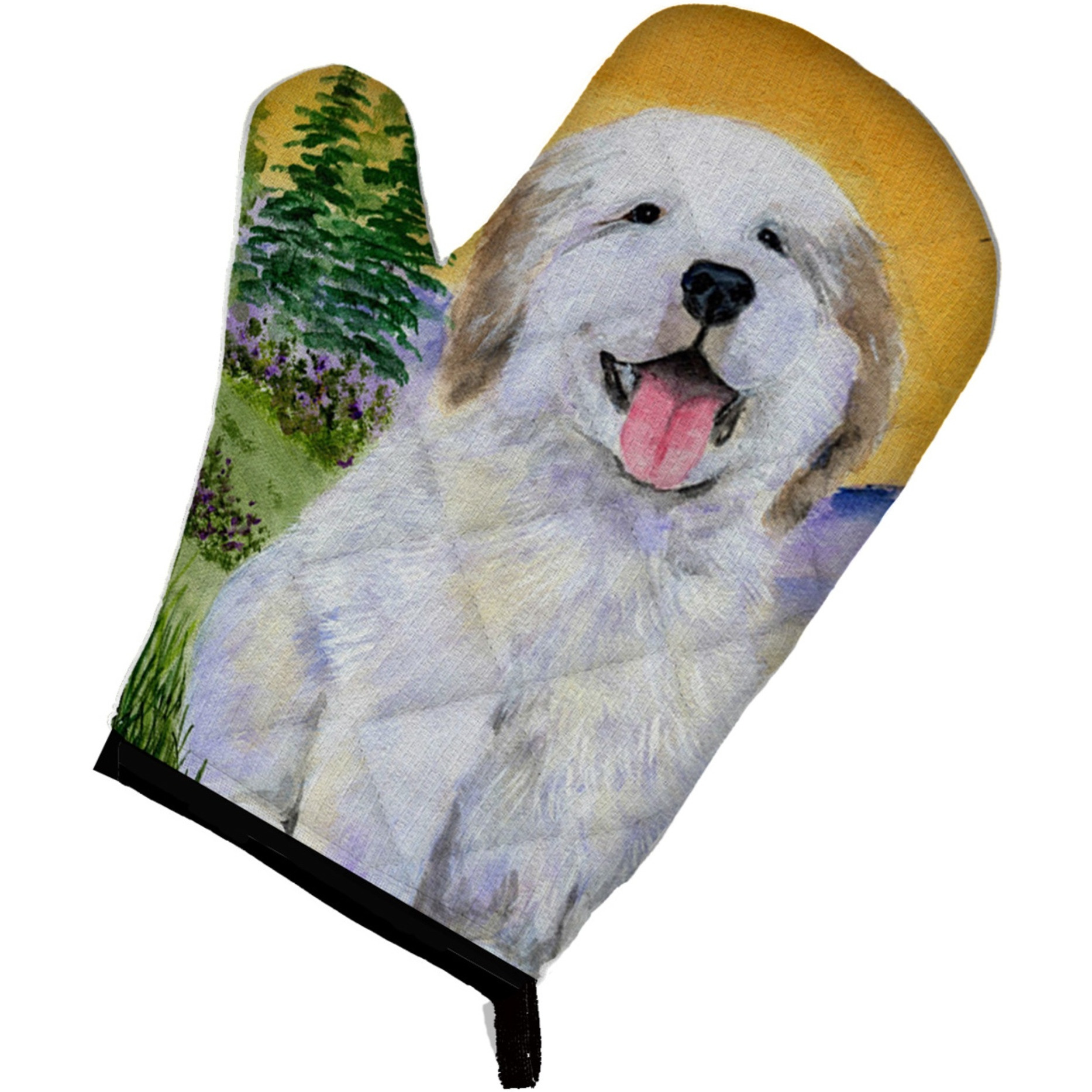 &quotCaroline's Treasures SS8469OVMT Great Pyrenees Oven Mitt, 12"" by 8.5"", Multicolor"