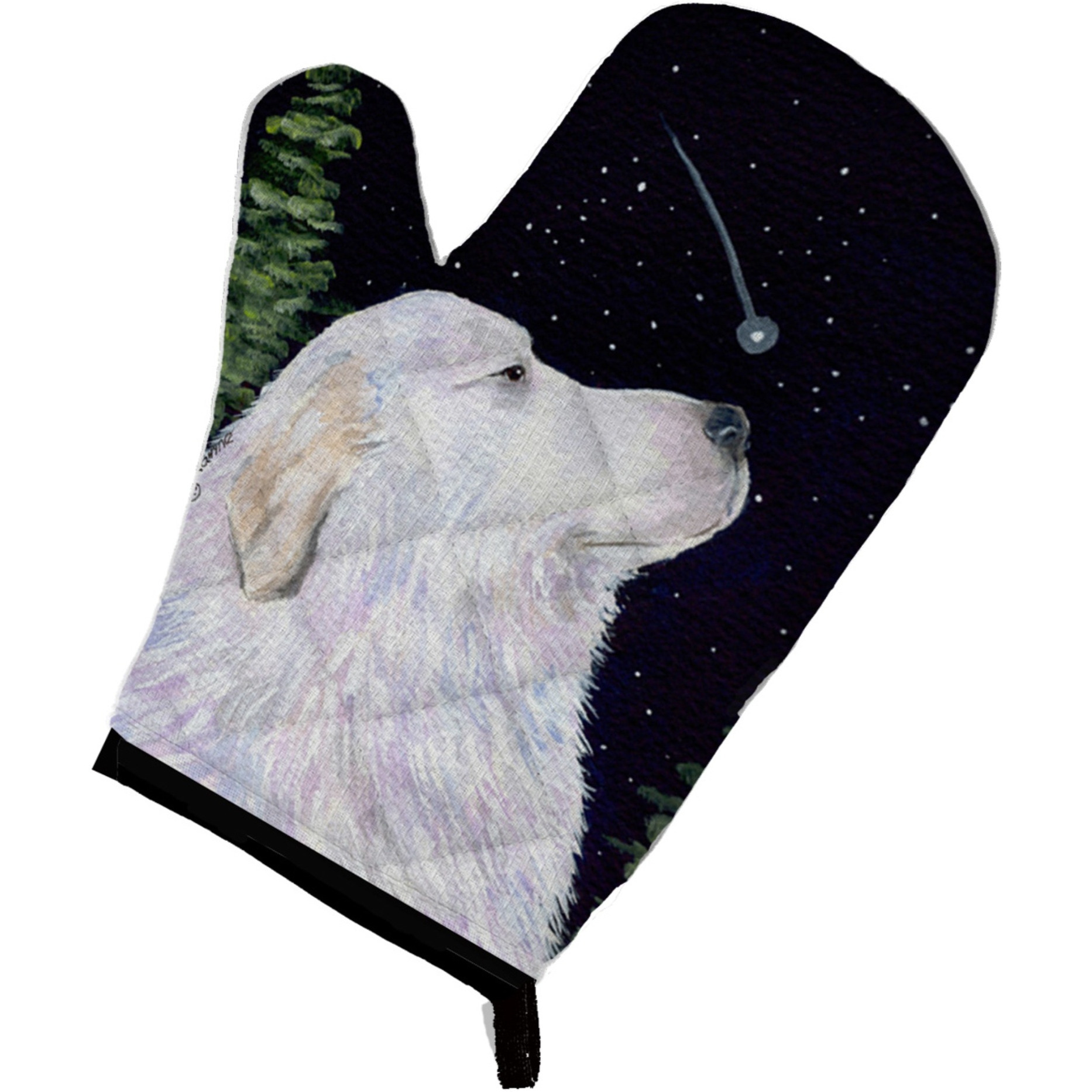 &quotCaroline's Treasures SS8470OVMT Starry Night Great Pyrenees Oven Mitt, 12"" by 8.5"", Multicolor"